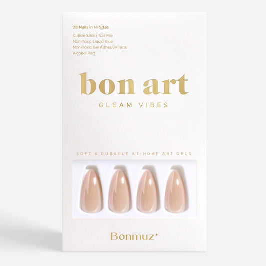 Vanilla Sugar Pop Press-On Nails – Glossy French Vanilla Glaze | Non-Toxic & Reusable