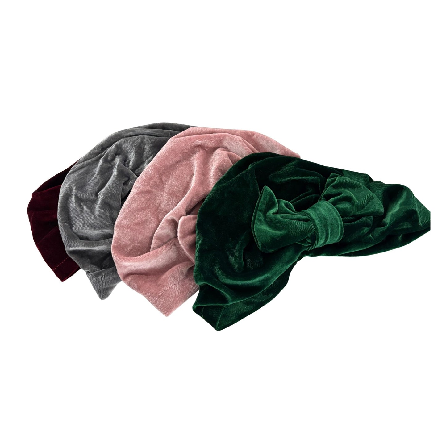 Velvet Bow Turban Headwrap | Wire-Shaped Bow in 4 Colors