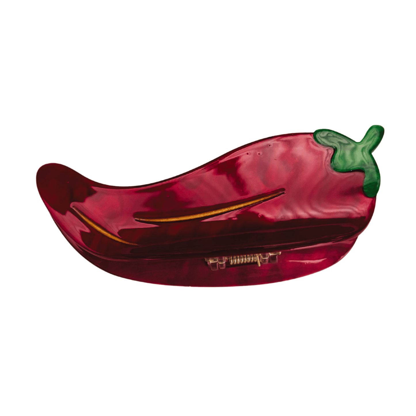 Red chili pepper-shaped hair claw