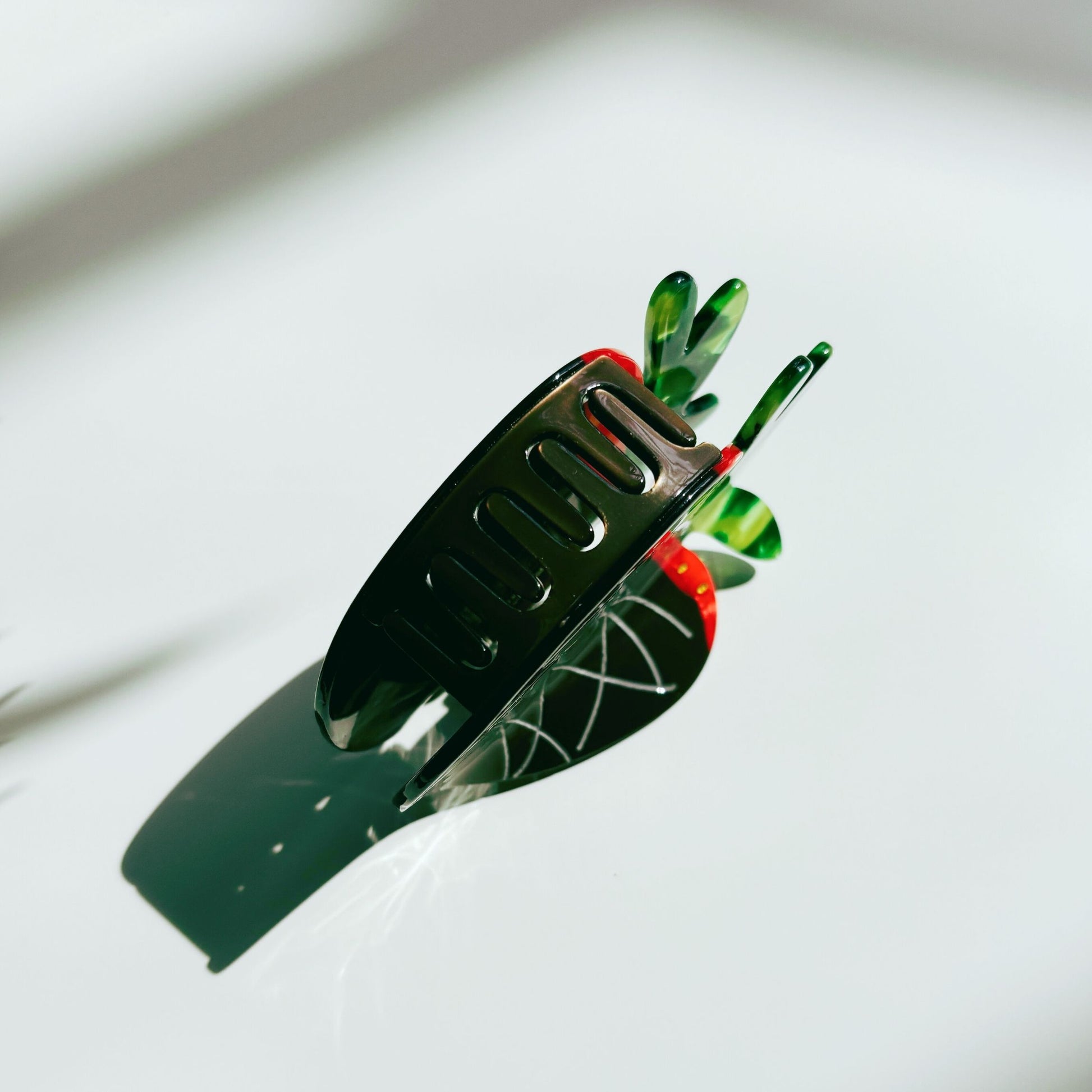 Velvet Claws Chocolate Covered Strawberry Hair Clip | Claw Clip in Velvet Travel Bag