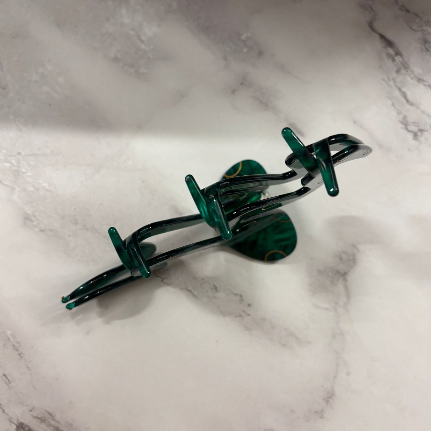 Velvet Claws Cleopatra Green Snake Hair Claw