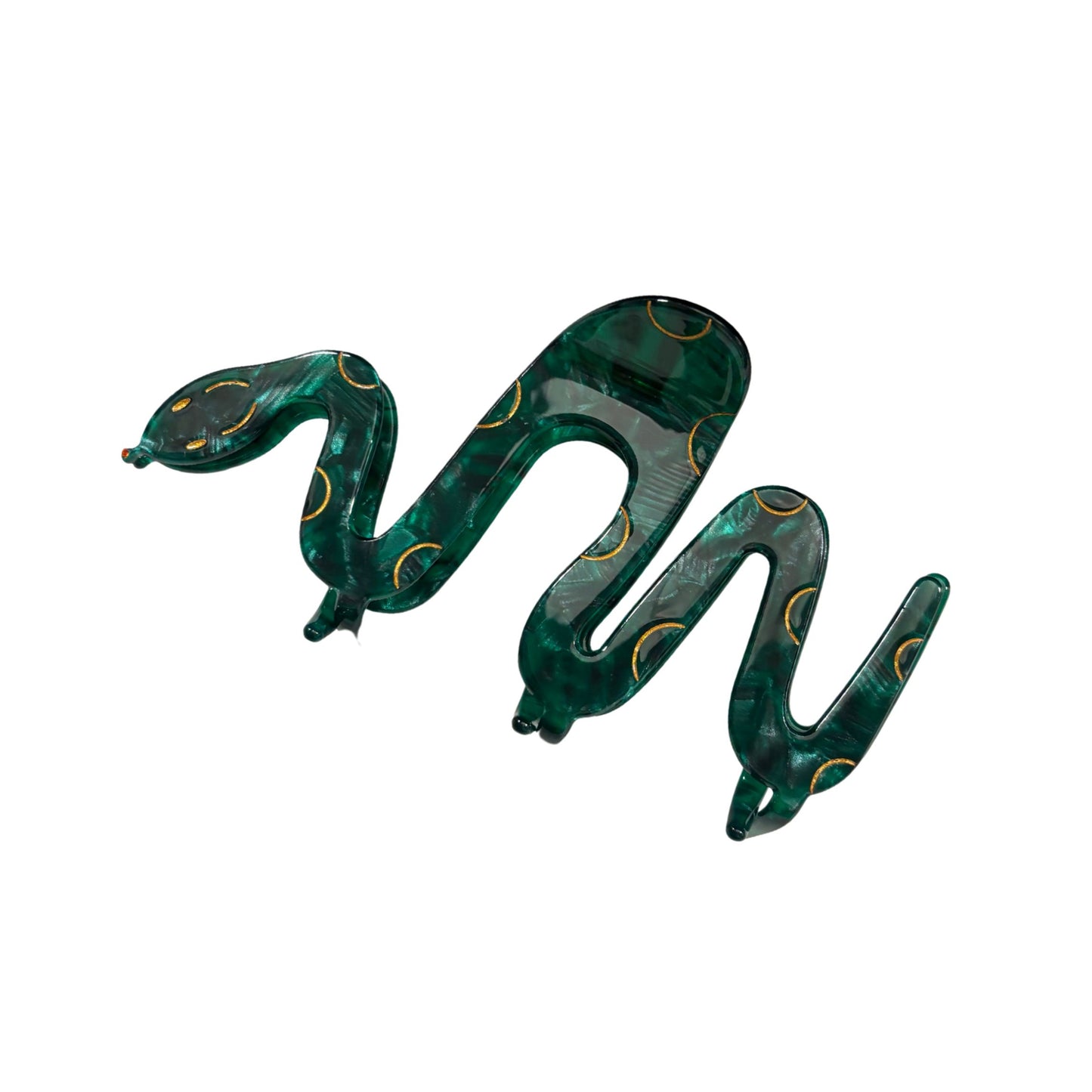 Velvet Claws Cleopatra Green Snake Hair Claw