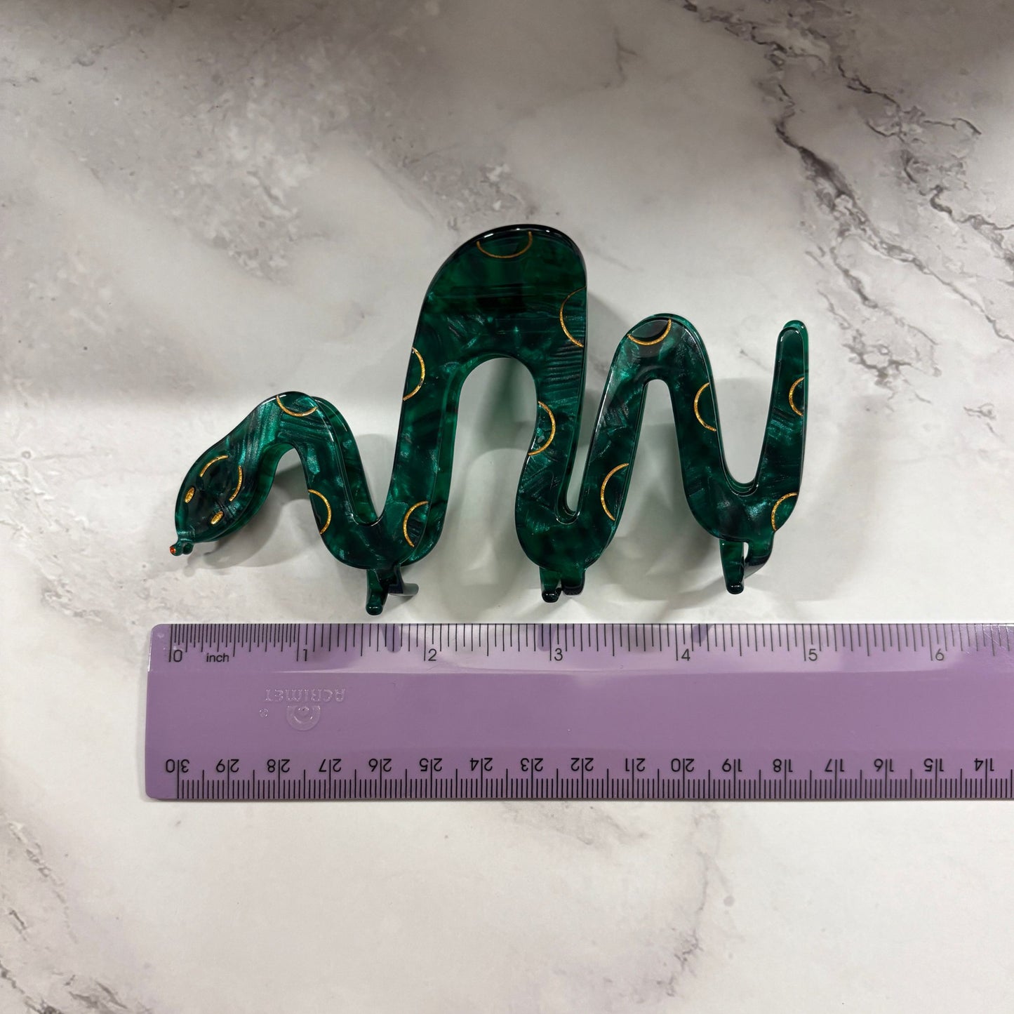 Velvet Claws Cleopatra Green Snake Hair Claw
