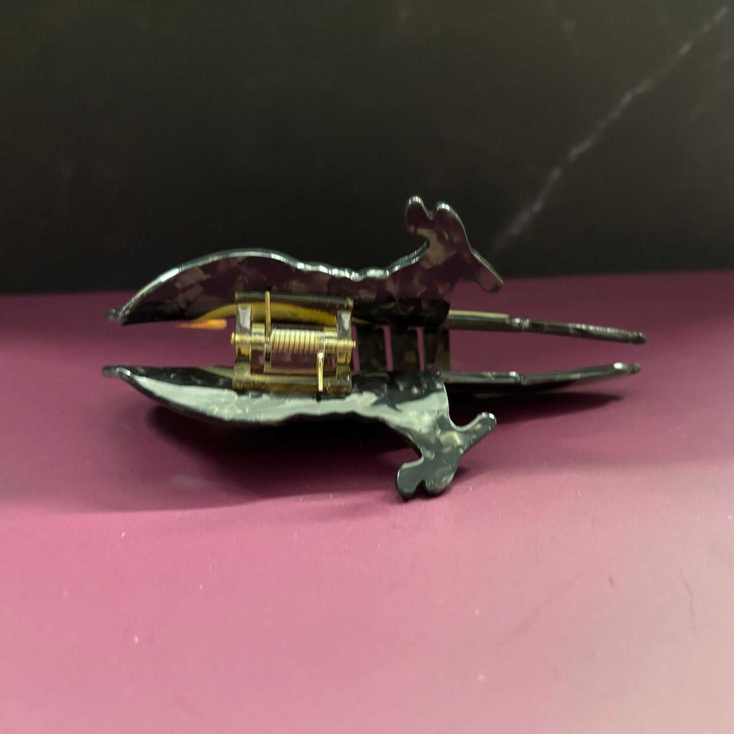 Velvet Claws Crow Bird Hair Claw | Claw Clip in Velvet Travel Bag