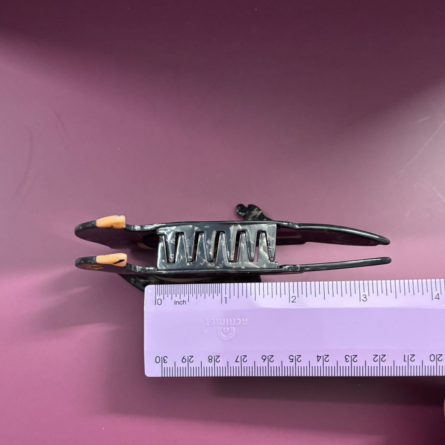 Velvet Claws Crow Bird Hair Claw | Claw Clip in Velvet Travel Bag