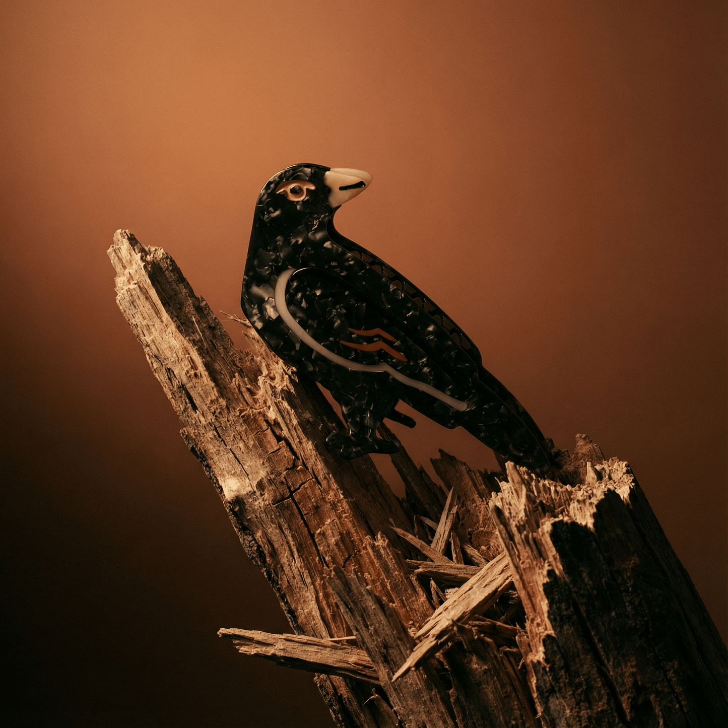 Velvet Claws Crow Bird Hair Claw | Claw Clip in Velvet Travel Bag