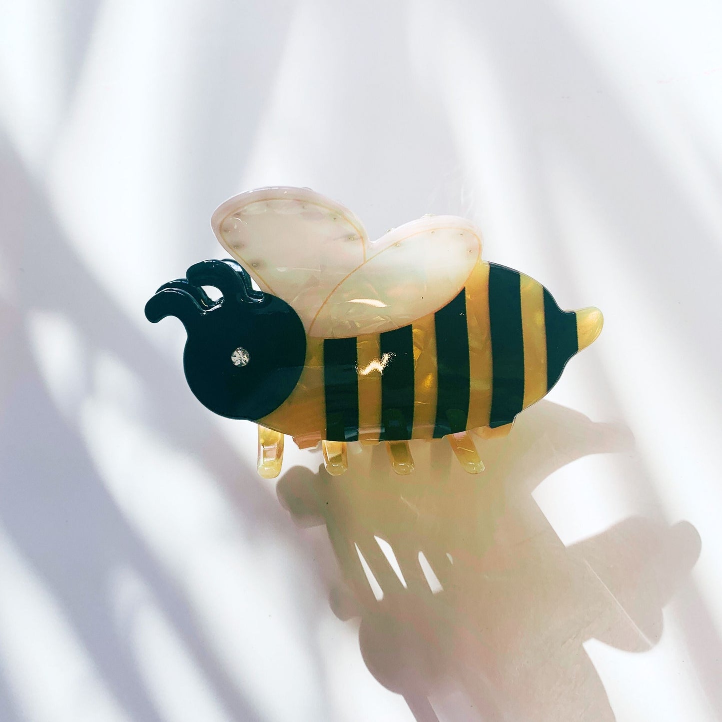 Velvet Claws Cute Bee Hair Clip | Claw Clip in Velvet Travel Bag