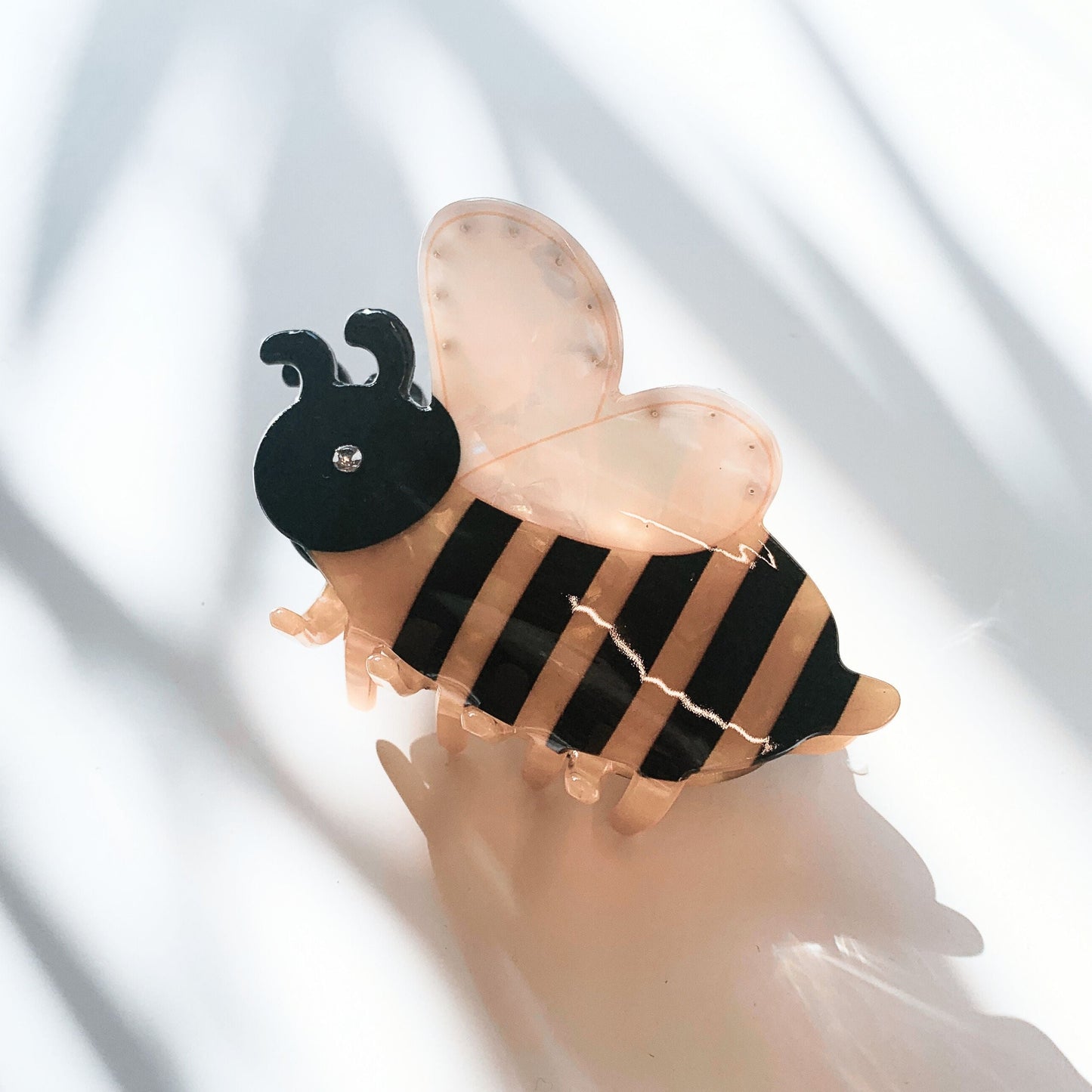 Velvet Claws Cute Bee Hair Clip | Claw Clip in Velvet Travel Bag