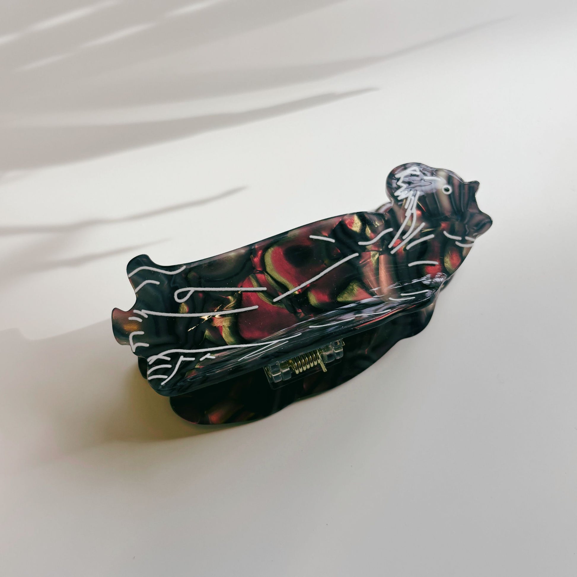 Velvet Claws Dark Panther Hair Clip | Claw Clip in Velvet Travel Bag