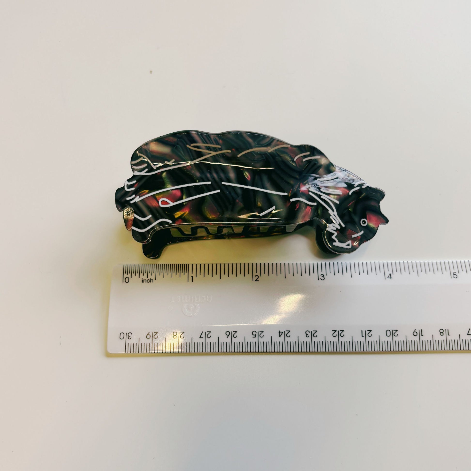 Velvet Claws Dark Panther Hair Clip | Claw Clip in Velvet Travel Bag