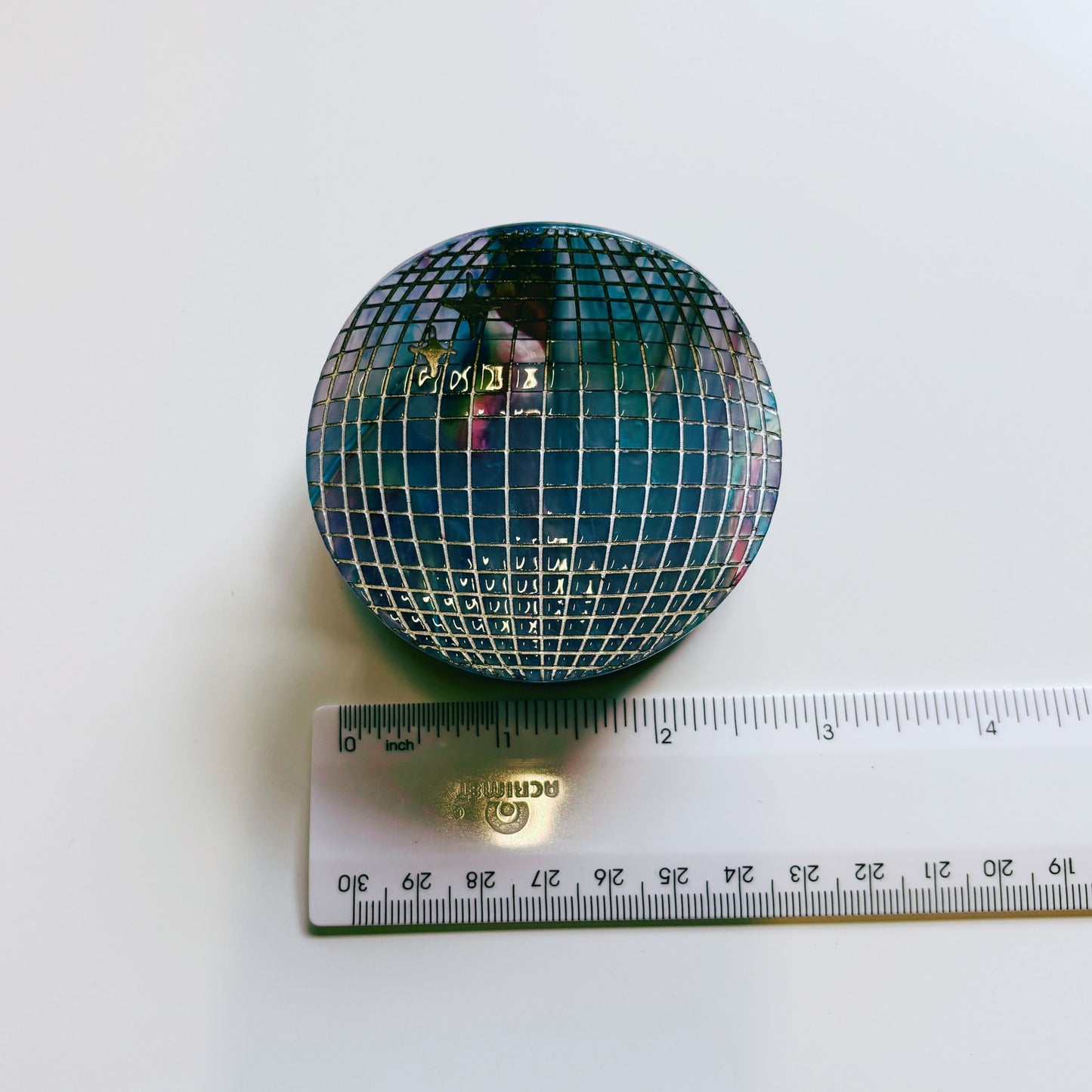 Velvet Claws Disco Ball Hair Clip | 70s Retro Claw Clip in Velvet Travel Bag