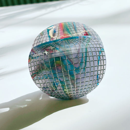 Velvet Claws Disco Ball Hair Clip | 70s Retro Claw Clip in Velvet Travel Bag