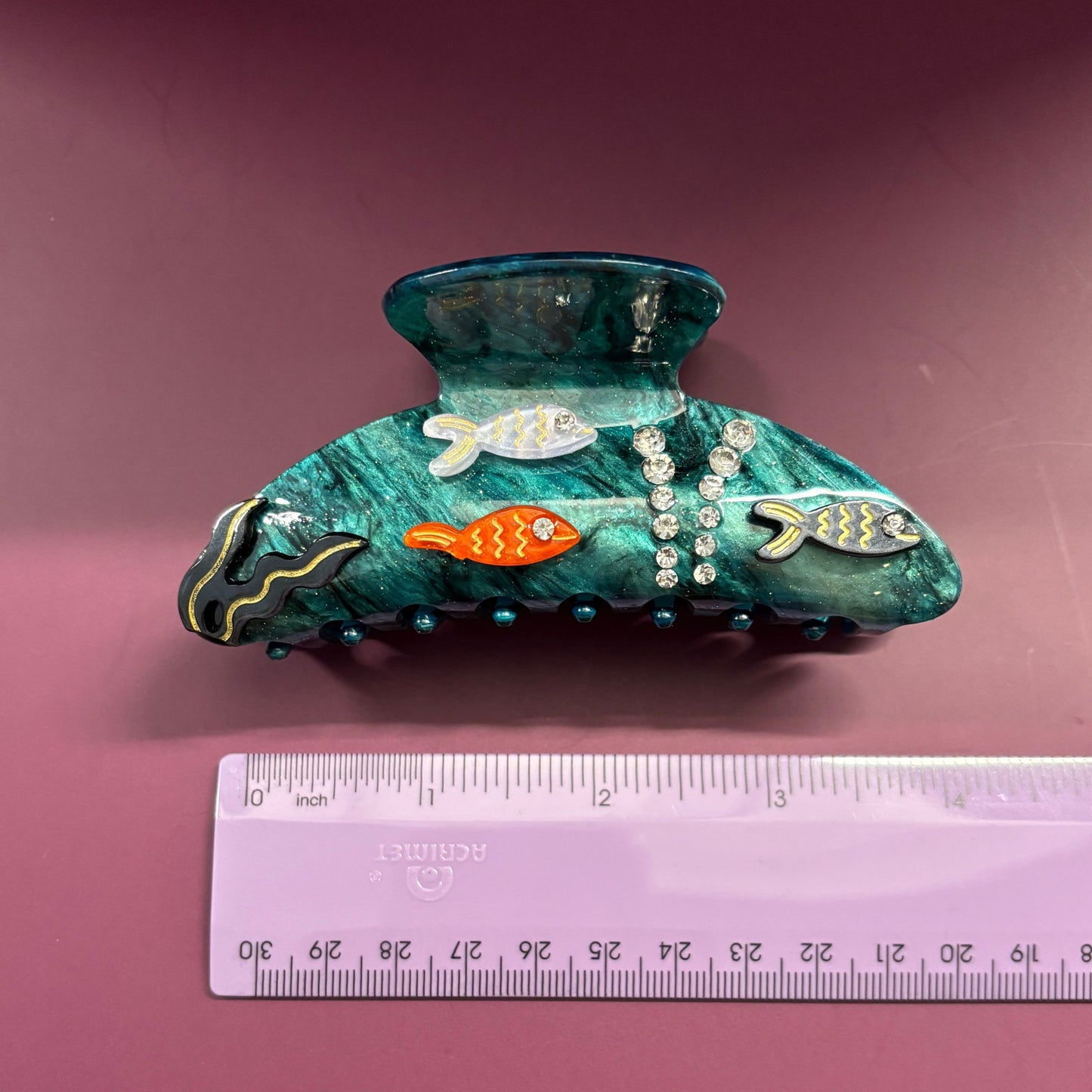 Velvet Claws Disco Goldfish Hair Claw Clip | Double-Sided Embellishment