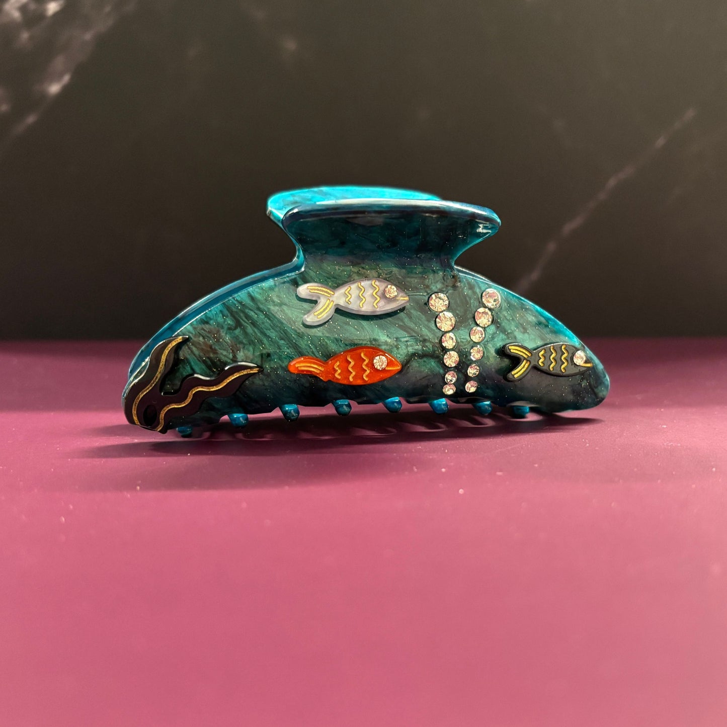 Velvet Claws Disco Goldfish Hair Claw Clip | Double-Sided Embellishment