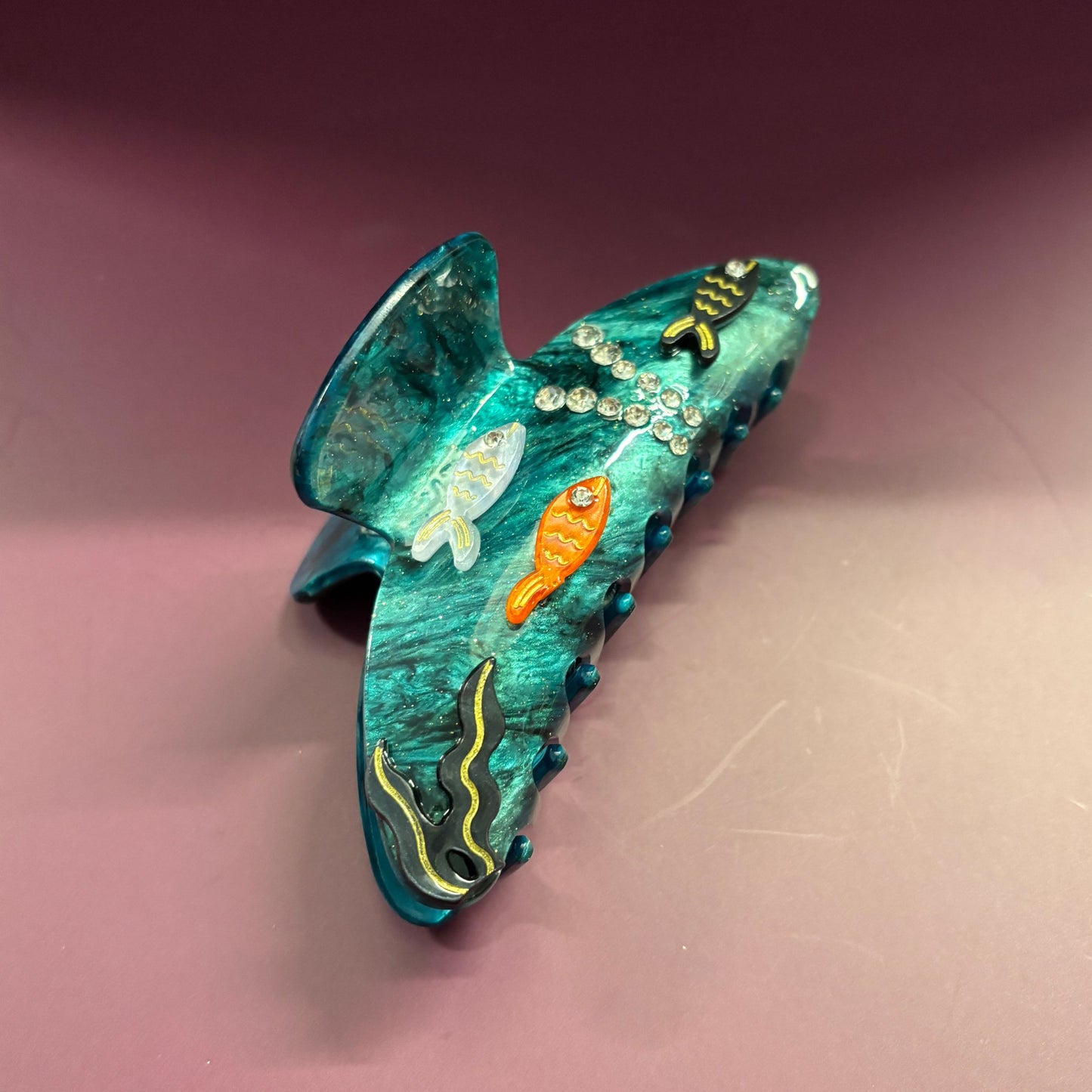 Velvet Claws Disco Goldfish Hair Claw Clip | Double-Sided Embellishment