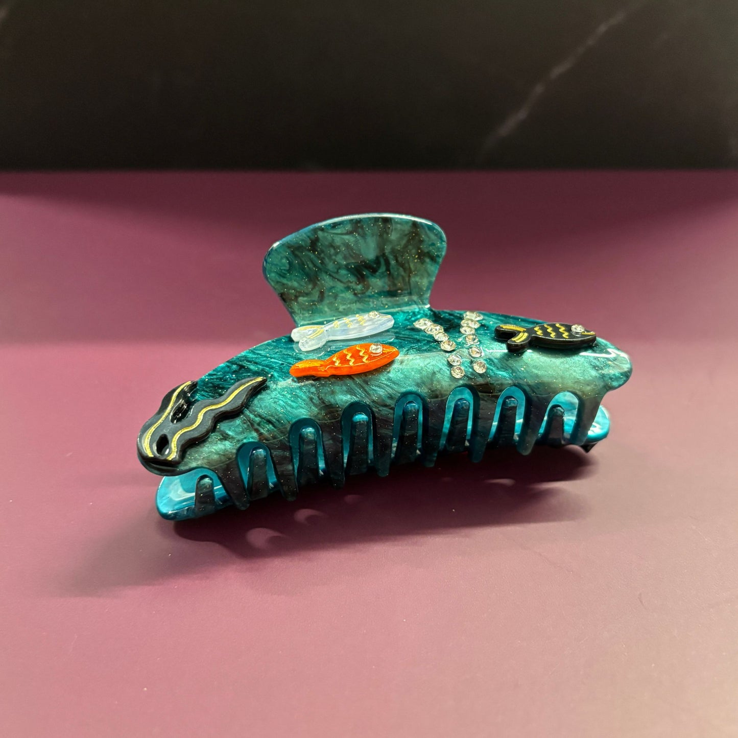 Velvet Claws Disco Goldfish Hair Claw Clip | Double-Sided Embellishment