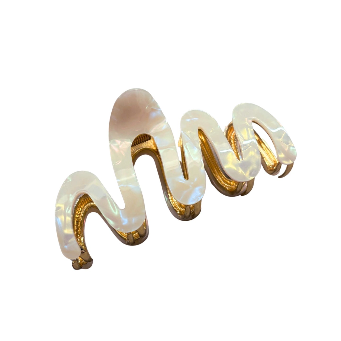 Velvet Claws Hair Clip | '80s Squiggle in Professional Opal