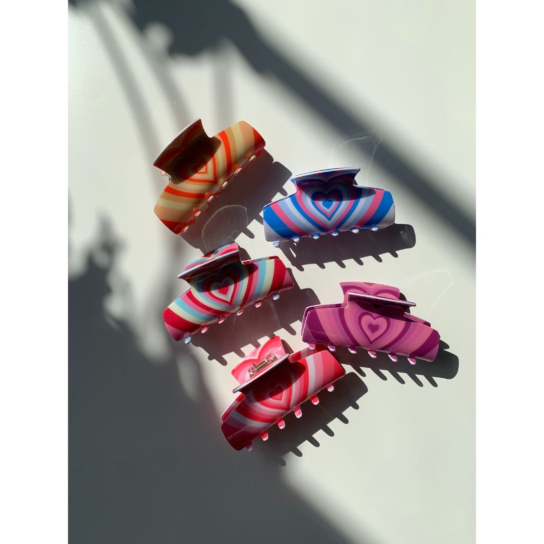 Velvet Claws Hair Clip | The Foxy in Magenta | Claw Clip in Velvet Travel Bag