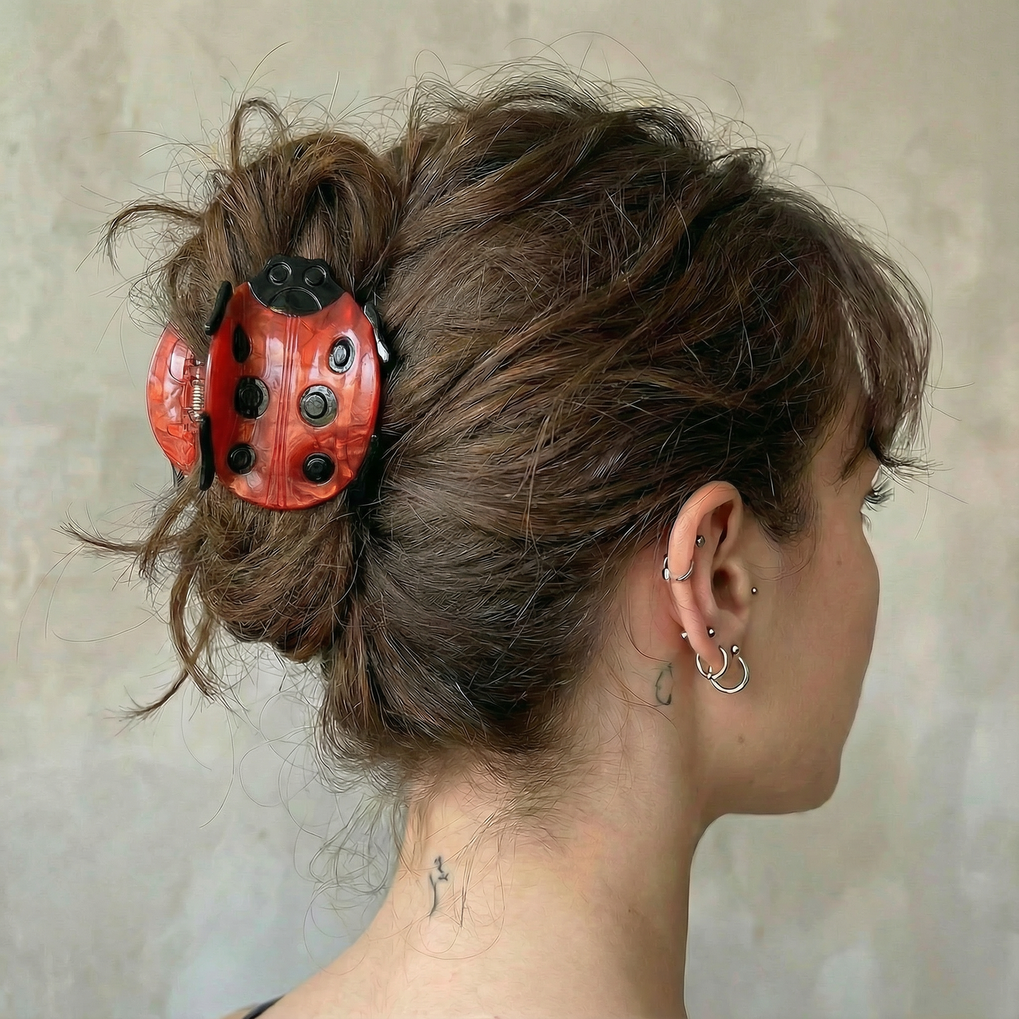 Velvet Claws Ladybug Hair Claw