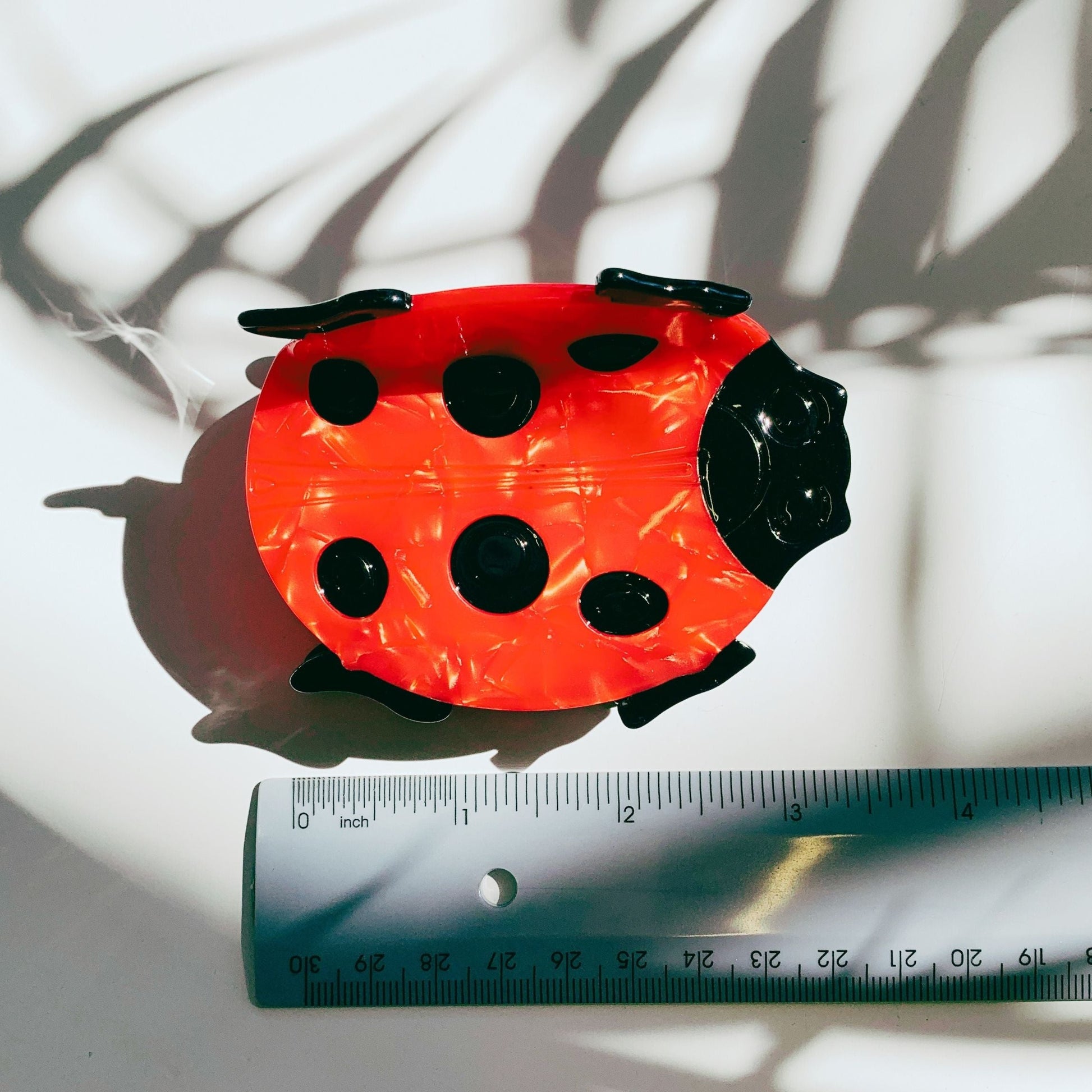 Velvet Claws Ladybug Hair Claw | Claw Clip in Velvet Travel Bag