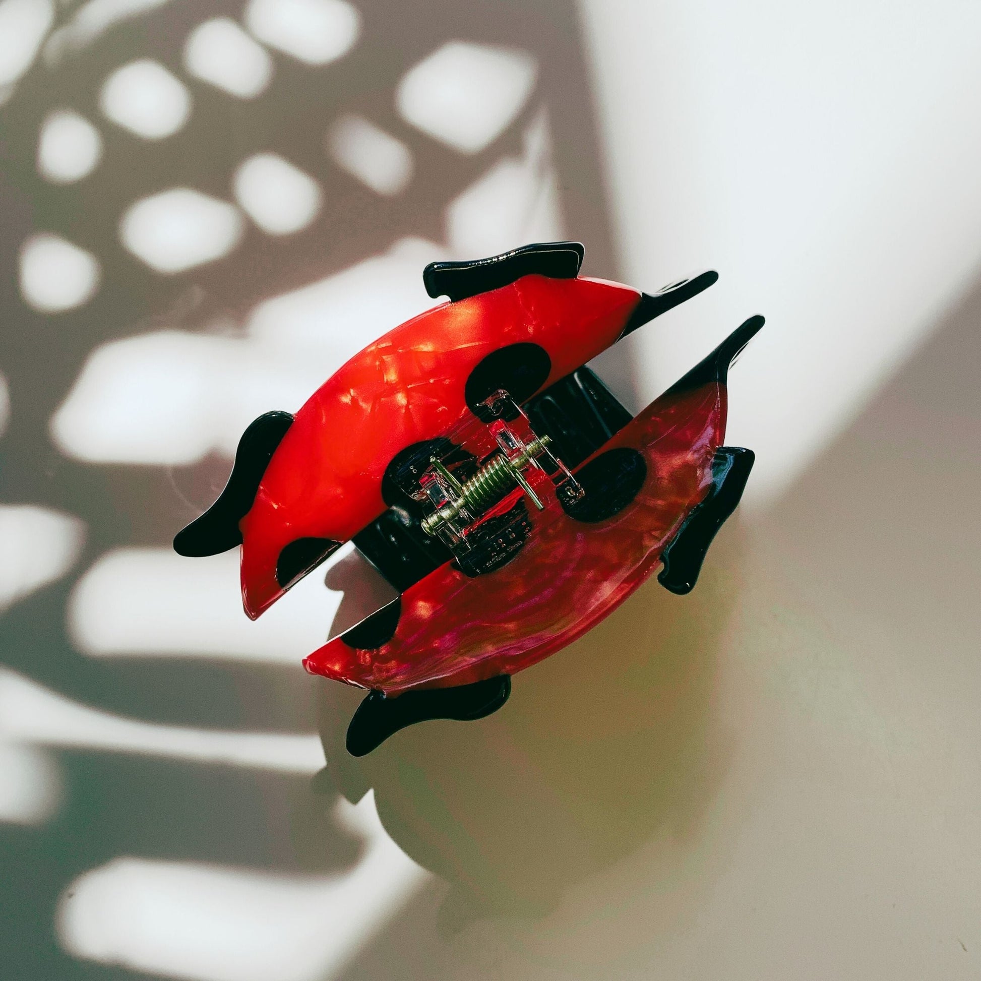 Velvet Claws Ladybug Hair Claw | Claw Clip in Velvet Travel Bag