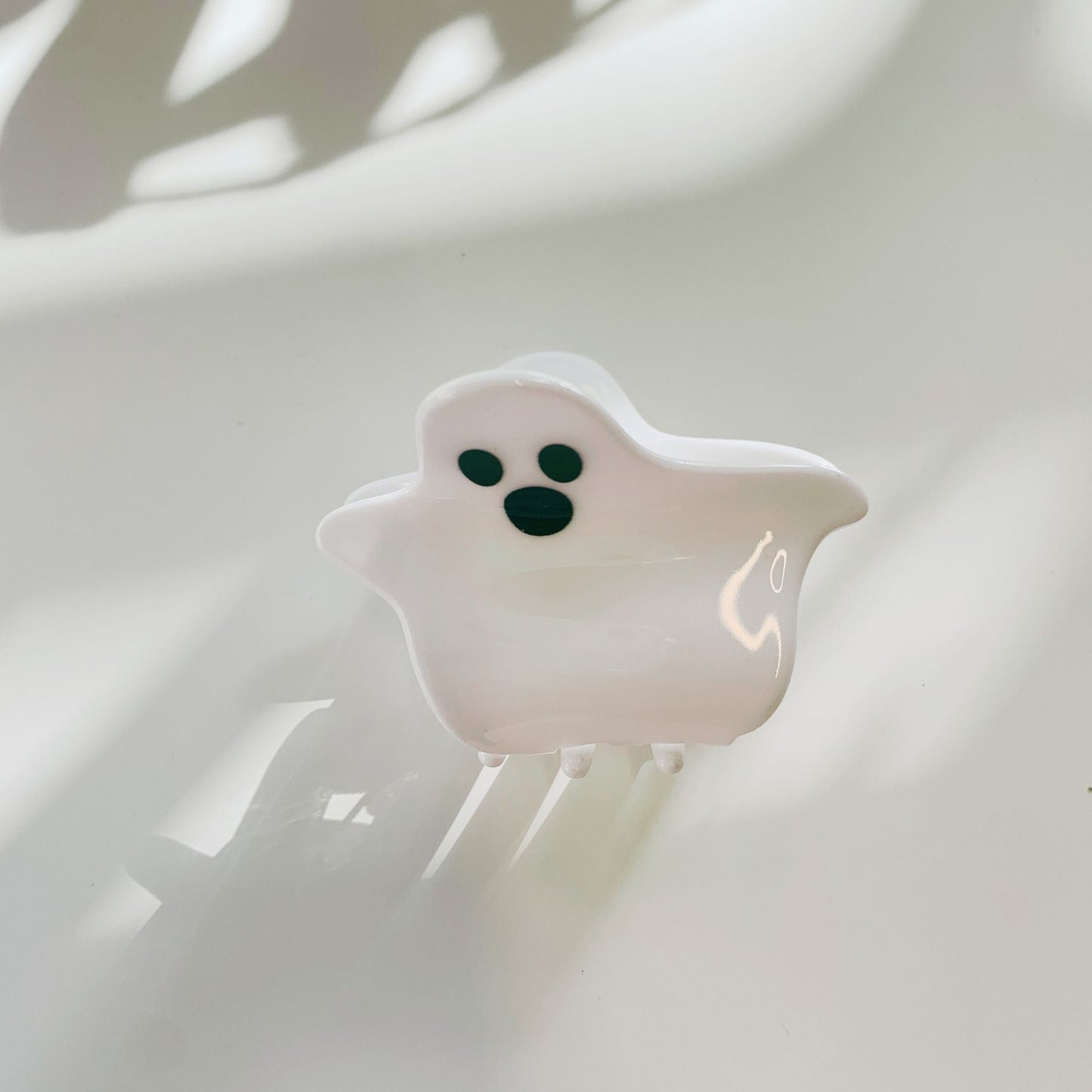 Velvet Claws Mini Hair Clip | Halloween Collection Baby Ghost Go Boo | Claw Clip in Velvet Travel Bag