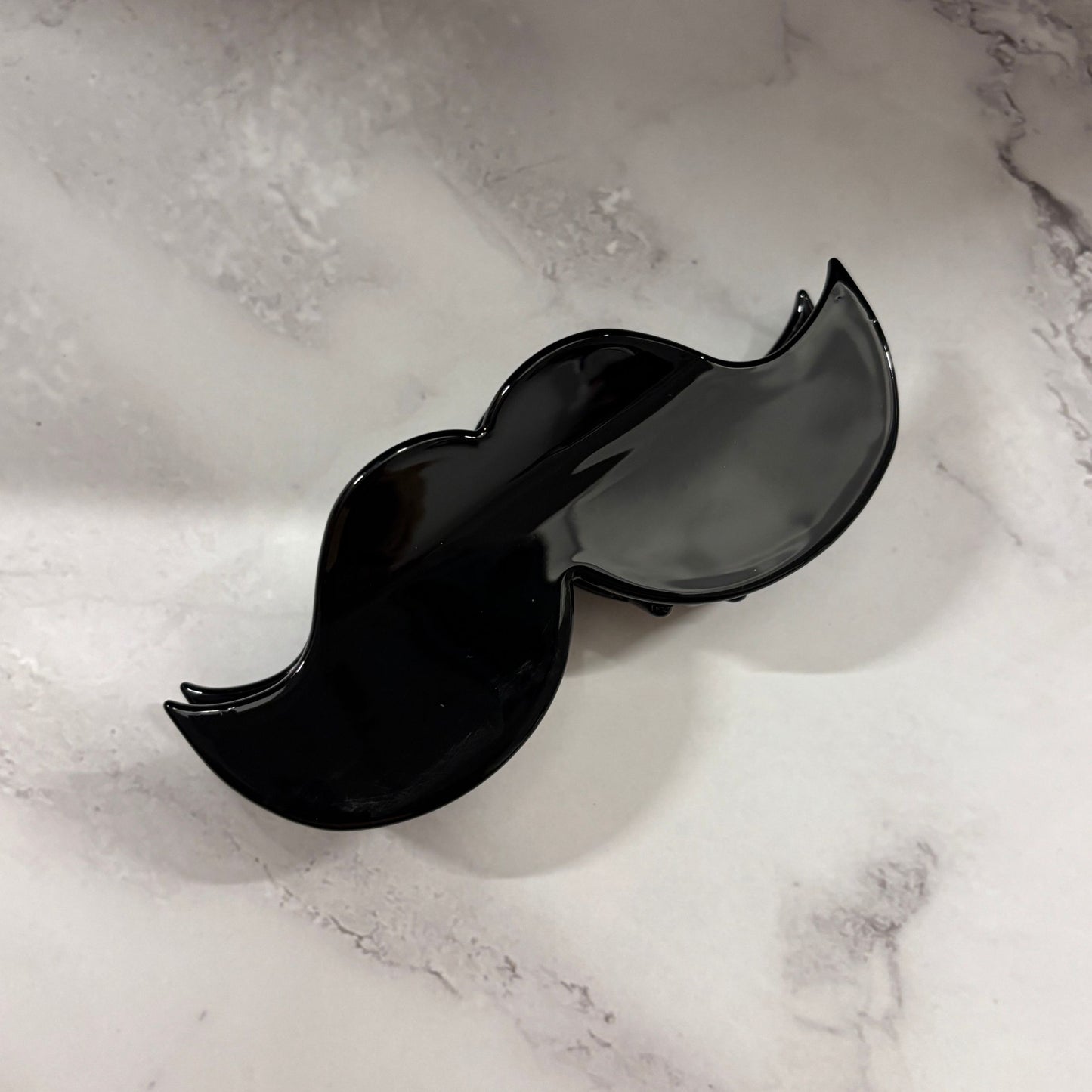 Velvet Claws Mr. Mustache Hair Claw | Claw Clip in Velvet Travel Bag