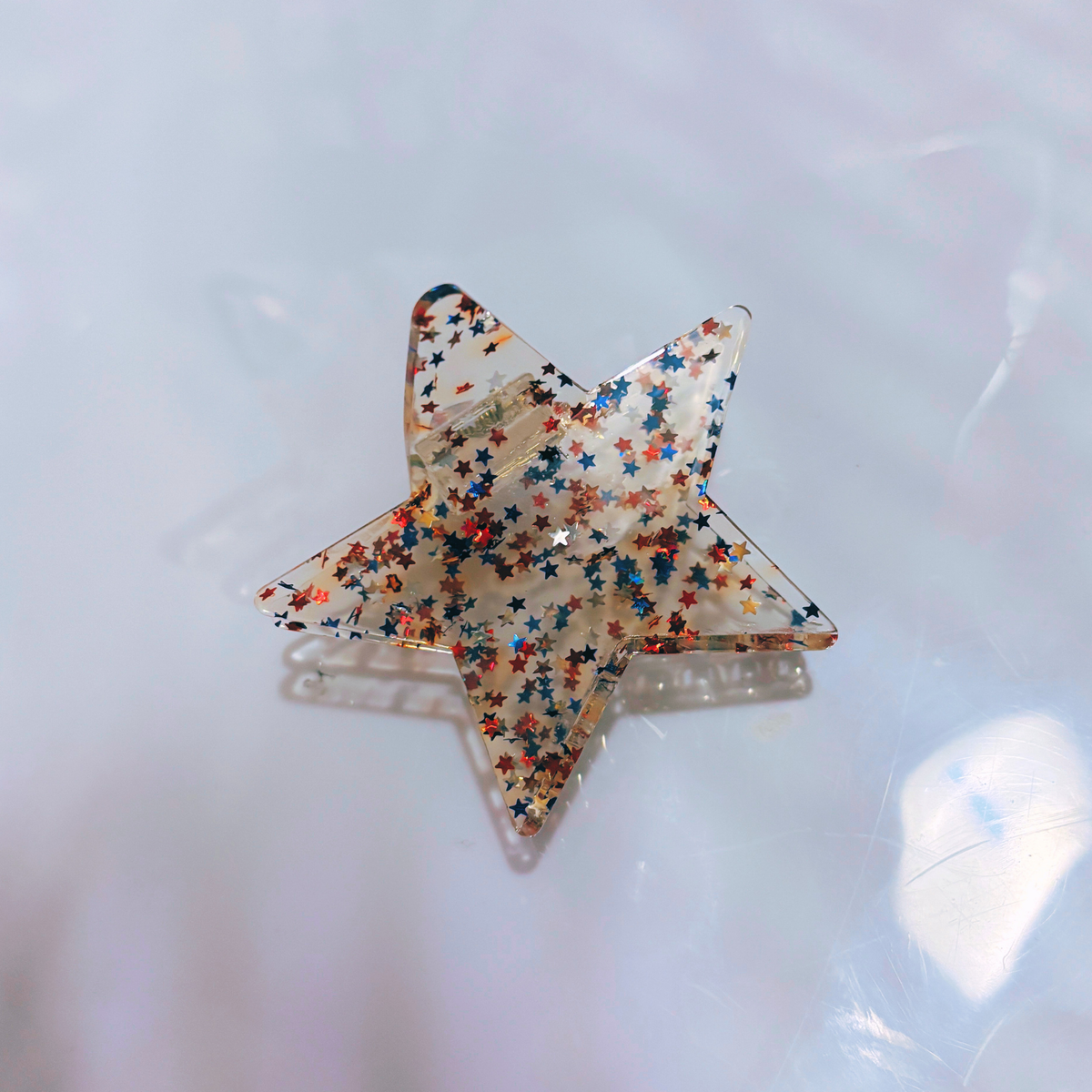 Velvet Claws Red White and Blue Glitter Star Hair Claw-Velvet Claws-The Bullish Store