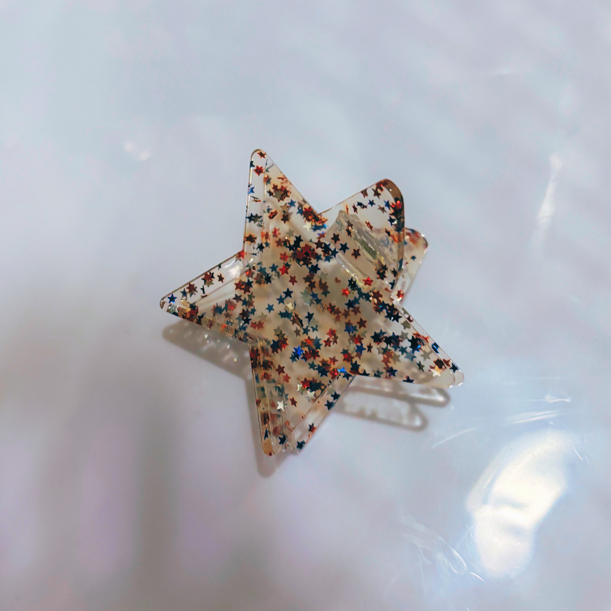 Velvet Claws Red White and Blue Glitter Star Hair Claw-Velvet Claws-The Bullish Store