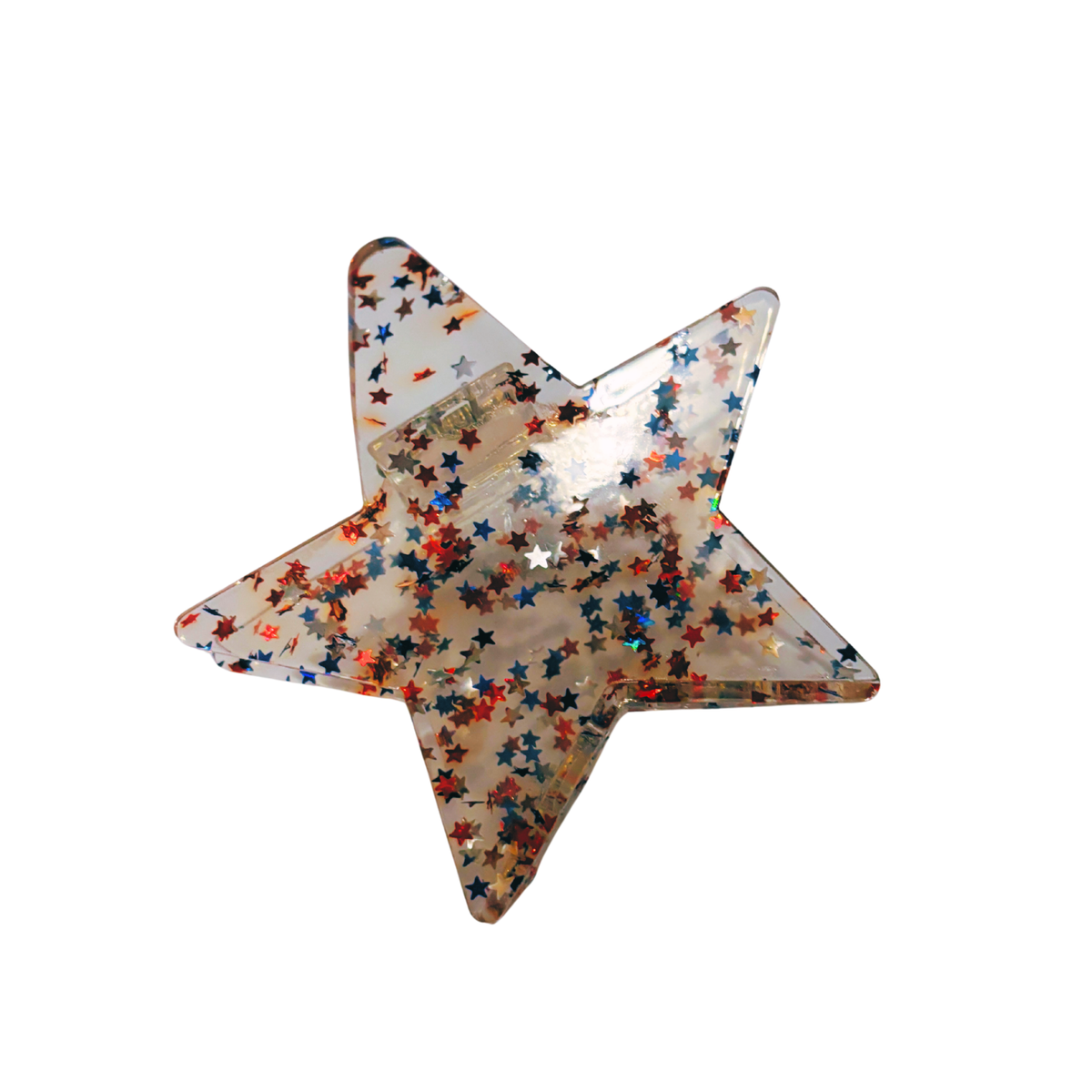 Velvet Claws Red White and Blue Glitter Star Hair Claw-Velvet Claws-The Bullish Store