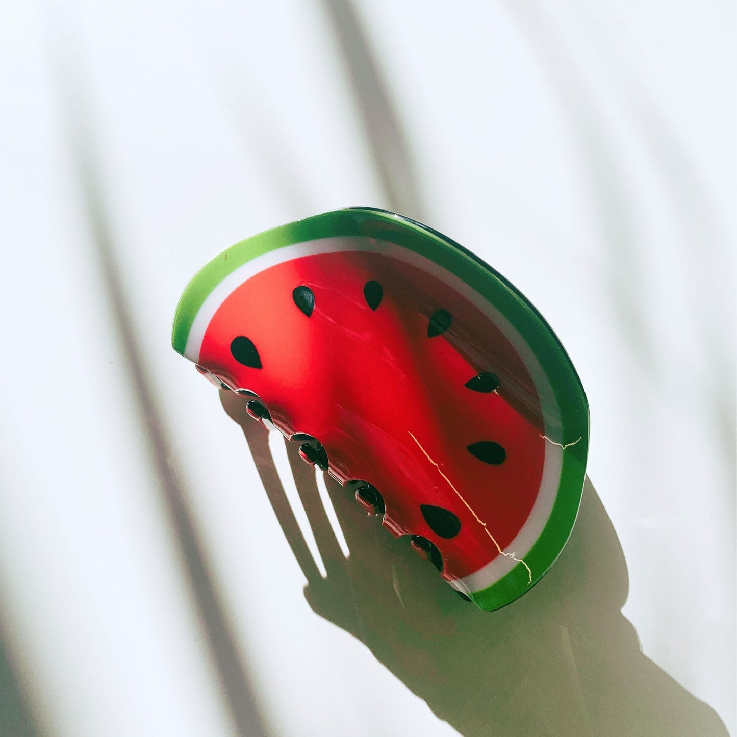 Velvet Claws Shaped Watermelon Hair Claw | Claw Clip in Velvet Travel Bag