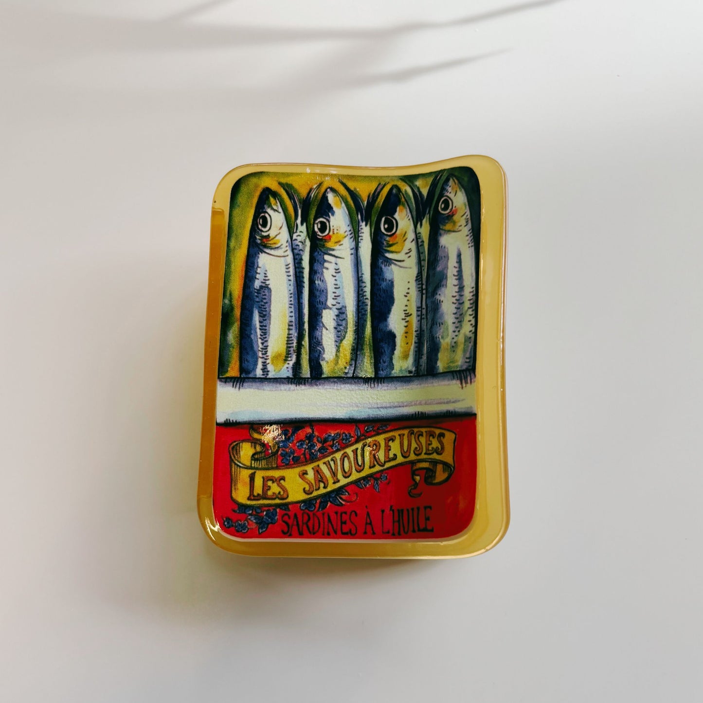 Velvet Claws Tinned Sardines Hair Clip | Claw Clip in Velvet Travel Bag