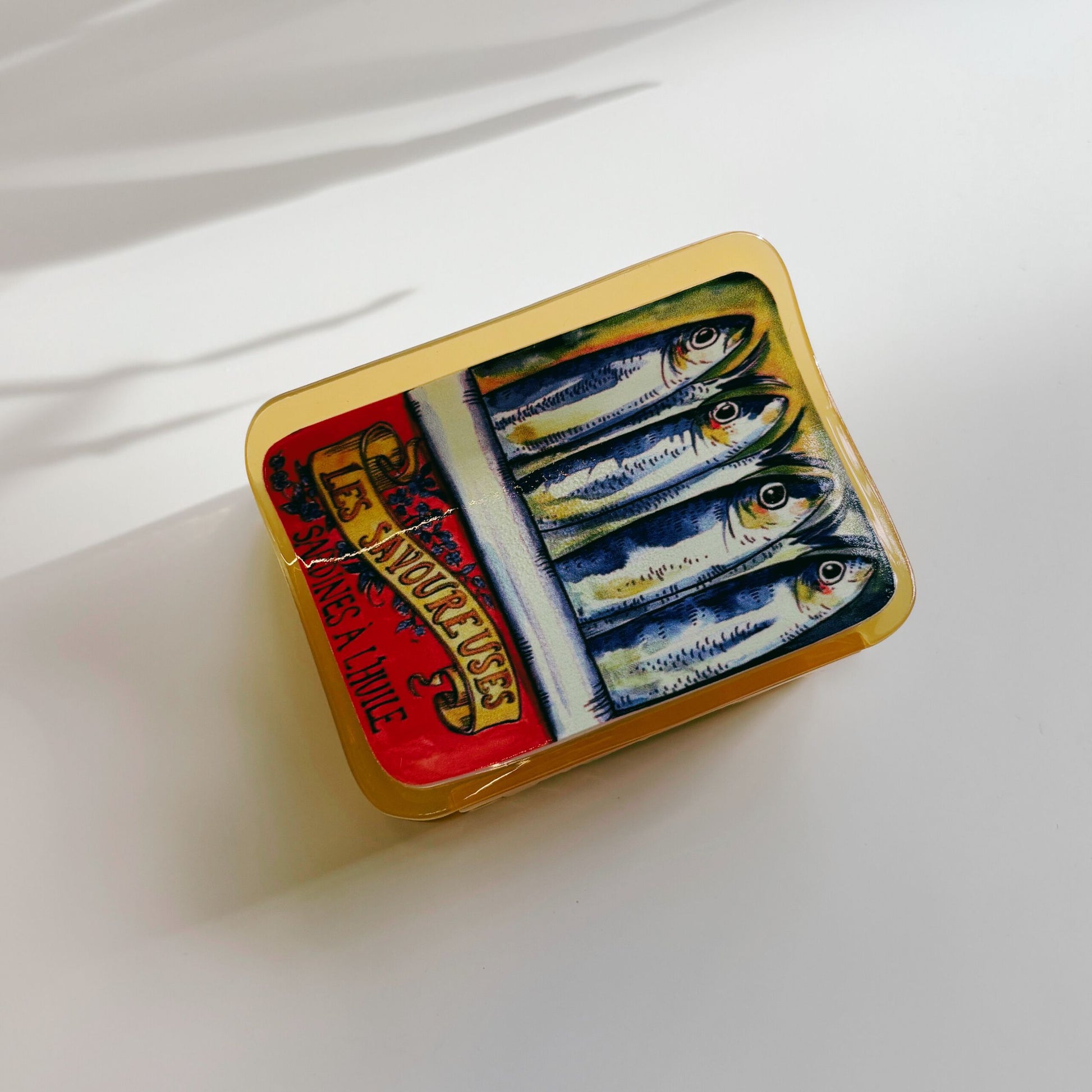 Velvet Claws Tinned Sardines Hair Clip | Claw Clip in Velvet Travel Bag