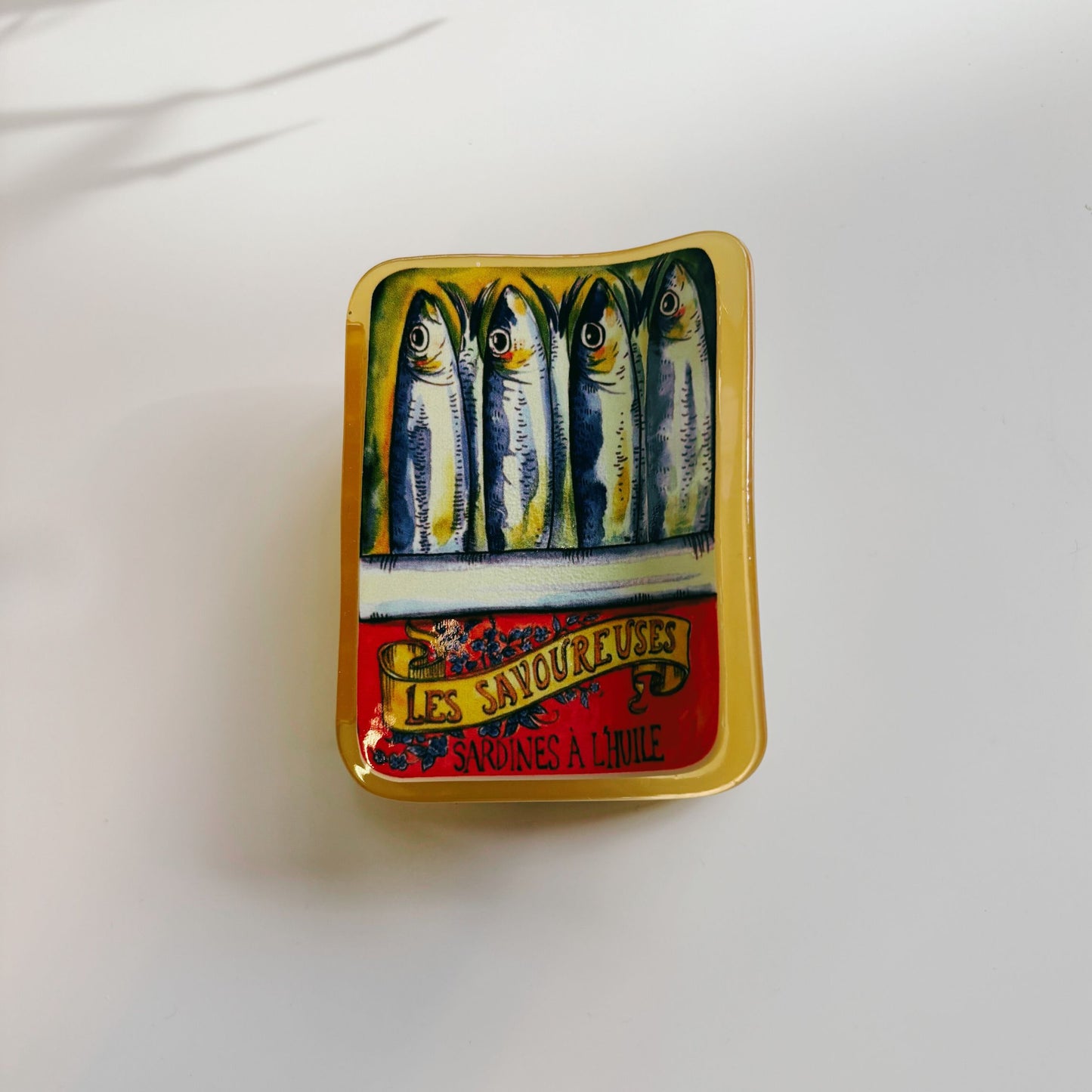 Velvet Claws Tinned Sardines Hair Clip | Claw Clip in Velvet Travel Bag