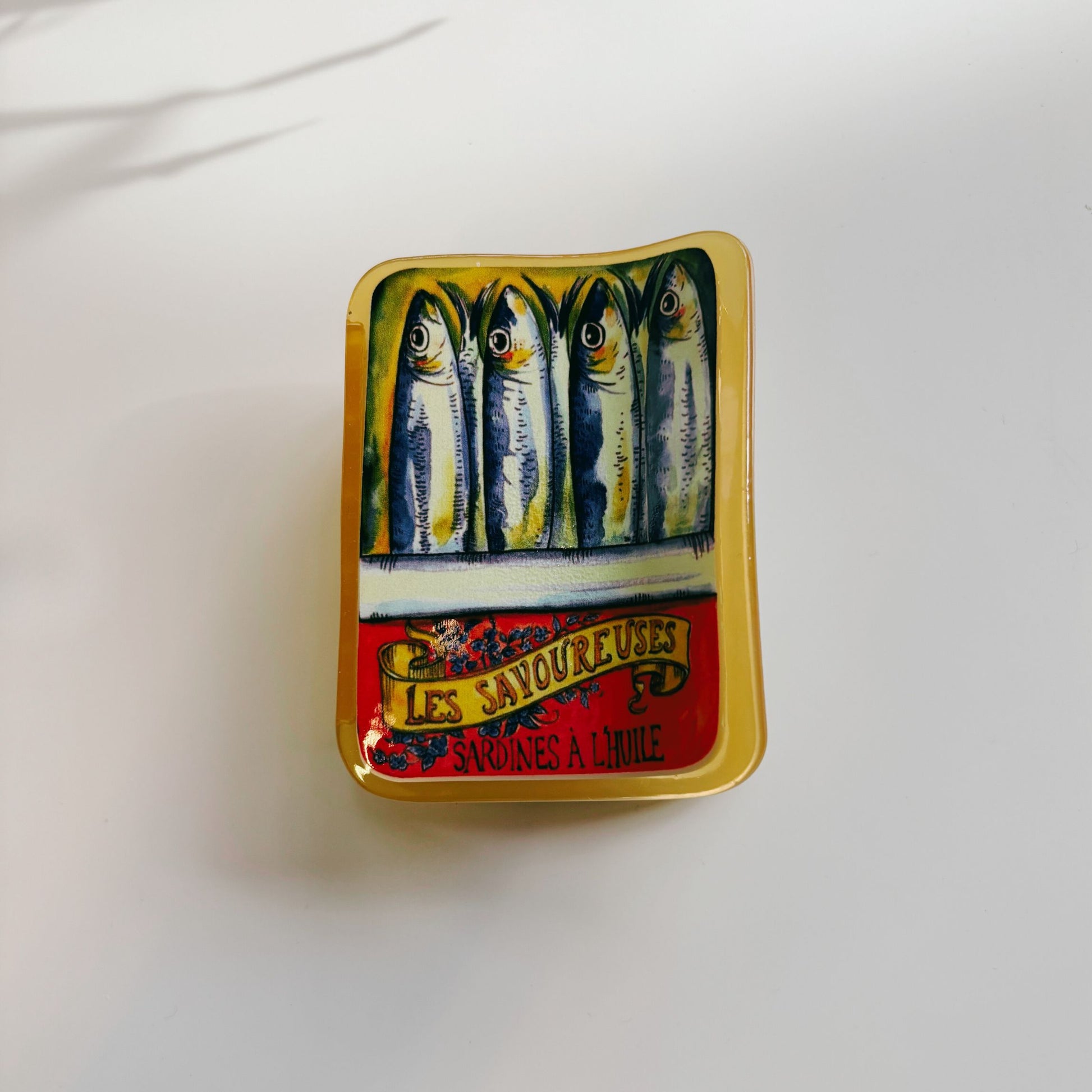 Velvet Claws Tinned Sardines Hair Clip | Claw Clip in Velvet Travel Bag