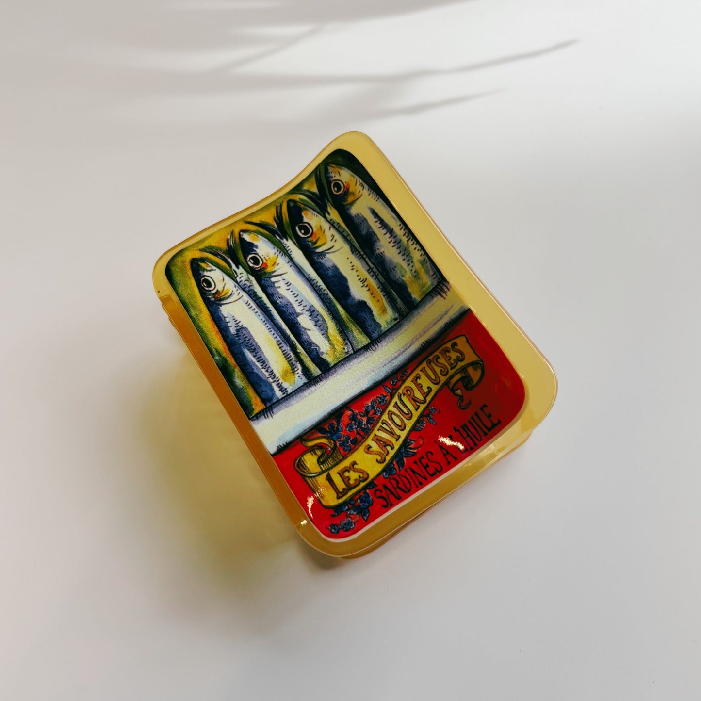 Velvet Claws Tinned Sardines Hair Clip | Claw Clip in Velvet Travel Bag