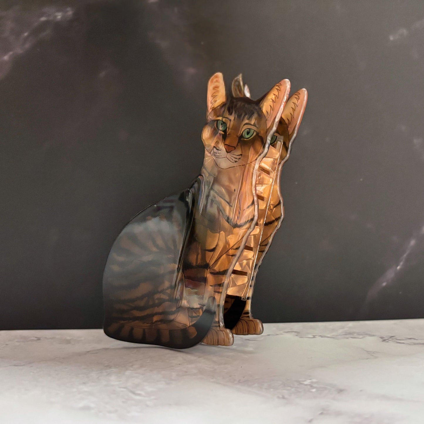 Velvet Claws Ultra Realistic Brown Tabby Cat Hair Claw