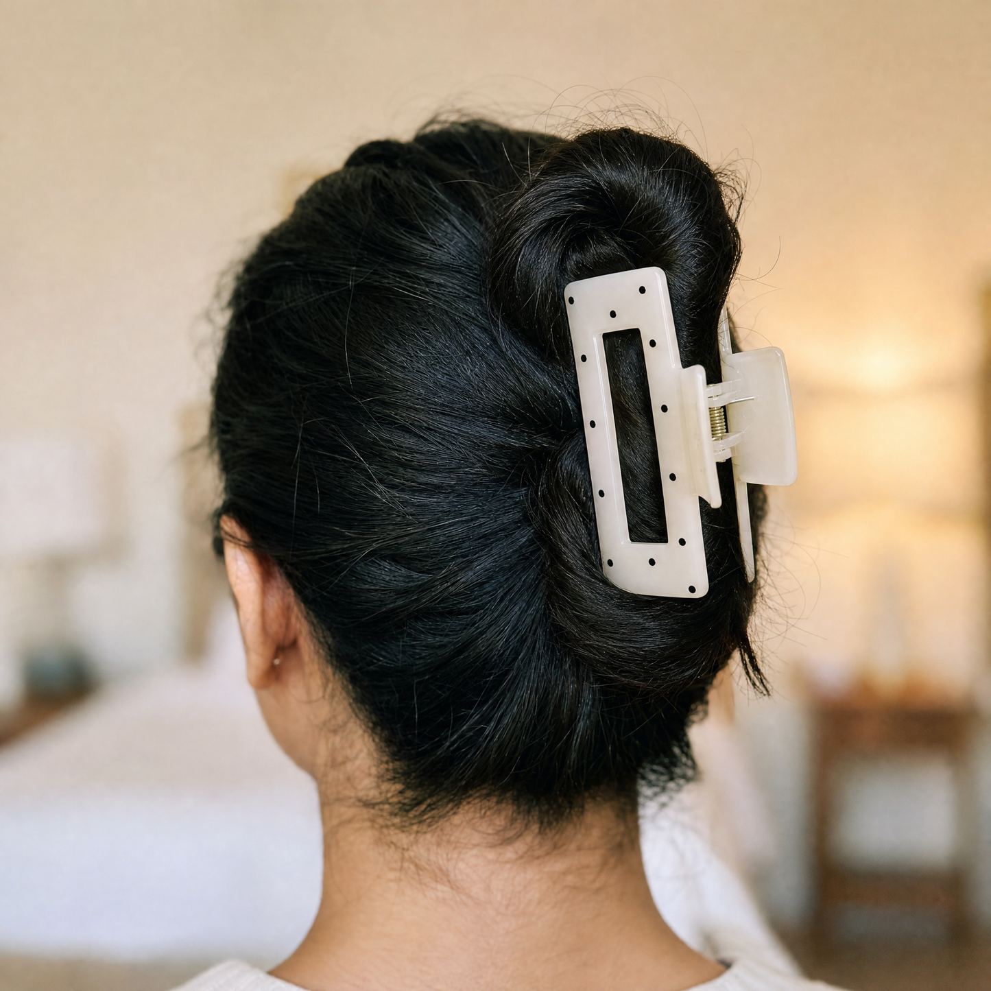 Velvet Claws Uptown Lady in White Dot Hair Clip-Velvet Claws-The Bullish Store
