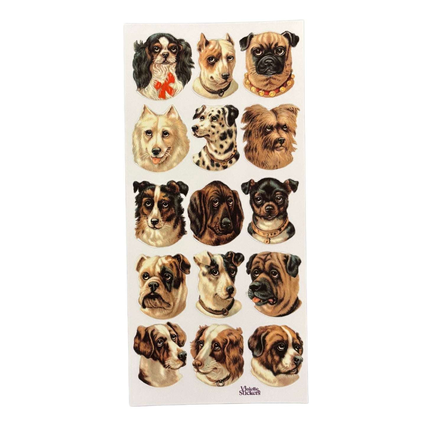 Victorian Dogs Stickers | 4" x 8" Paper Stickers | 2 Sheets