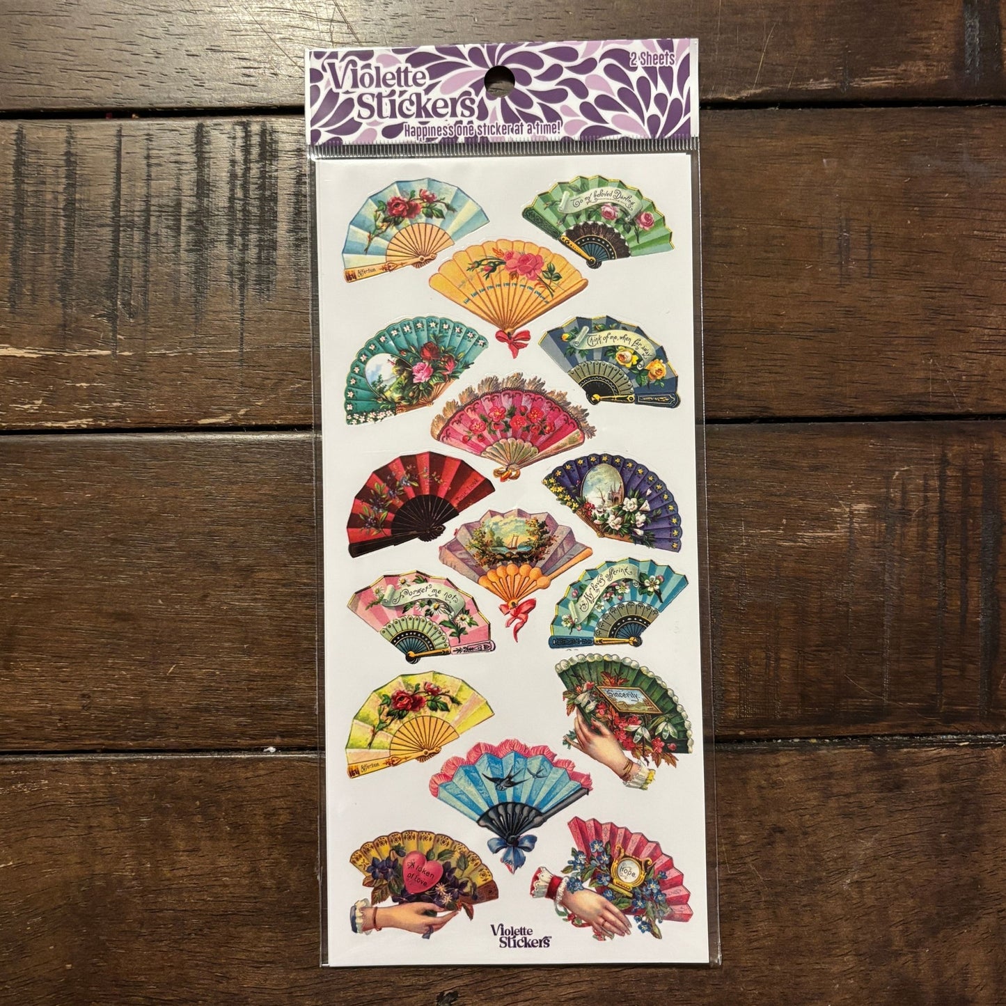 Victorian Fans Clear Stickers | 4" x 8" | 2 Sheets