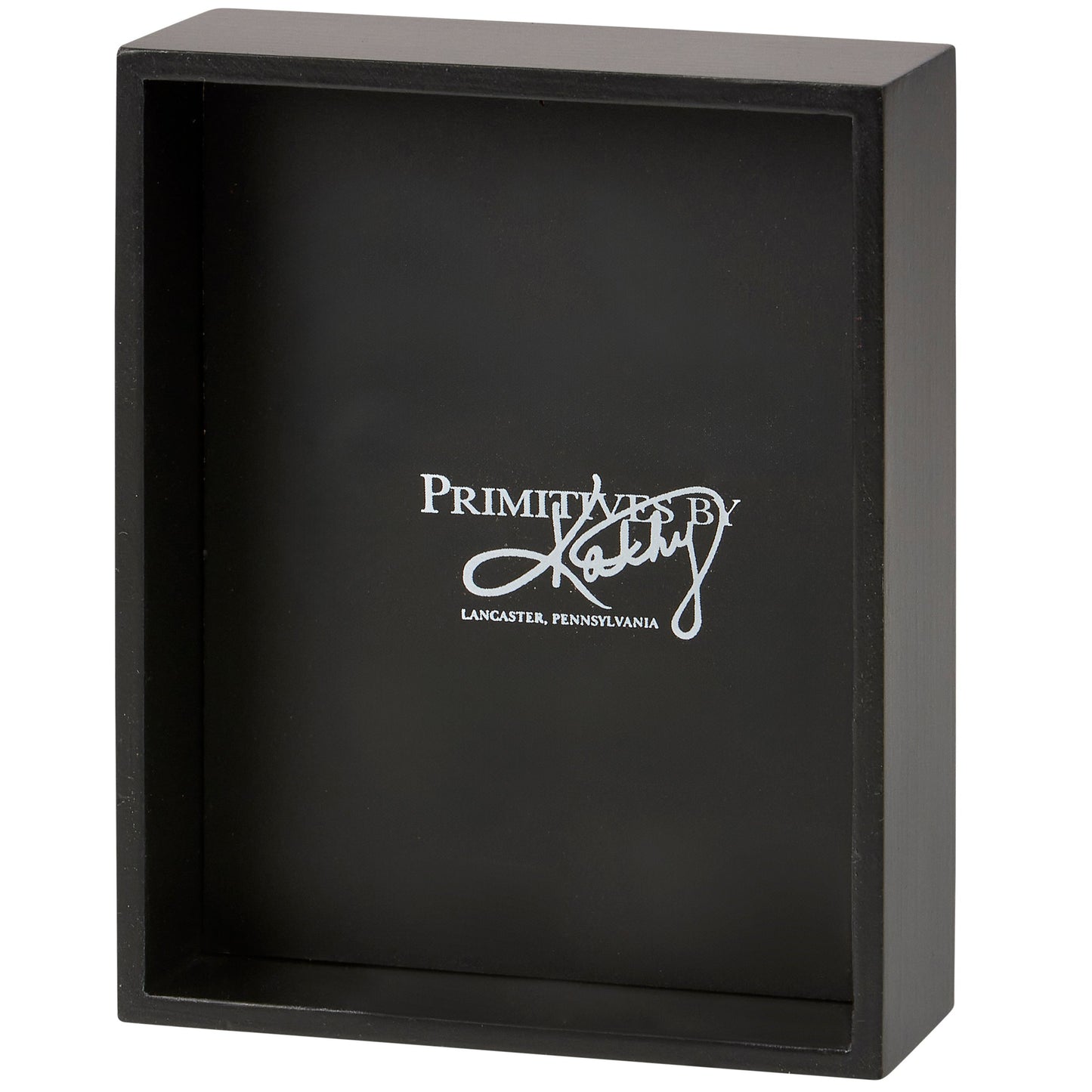 Victorian Fox Inset Box Sign | Black Wood | 4.75" x 6"