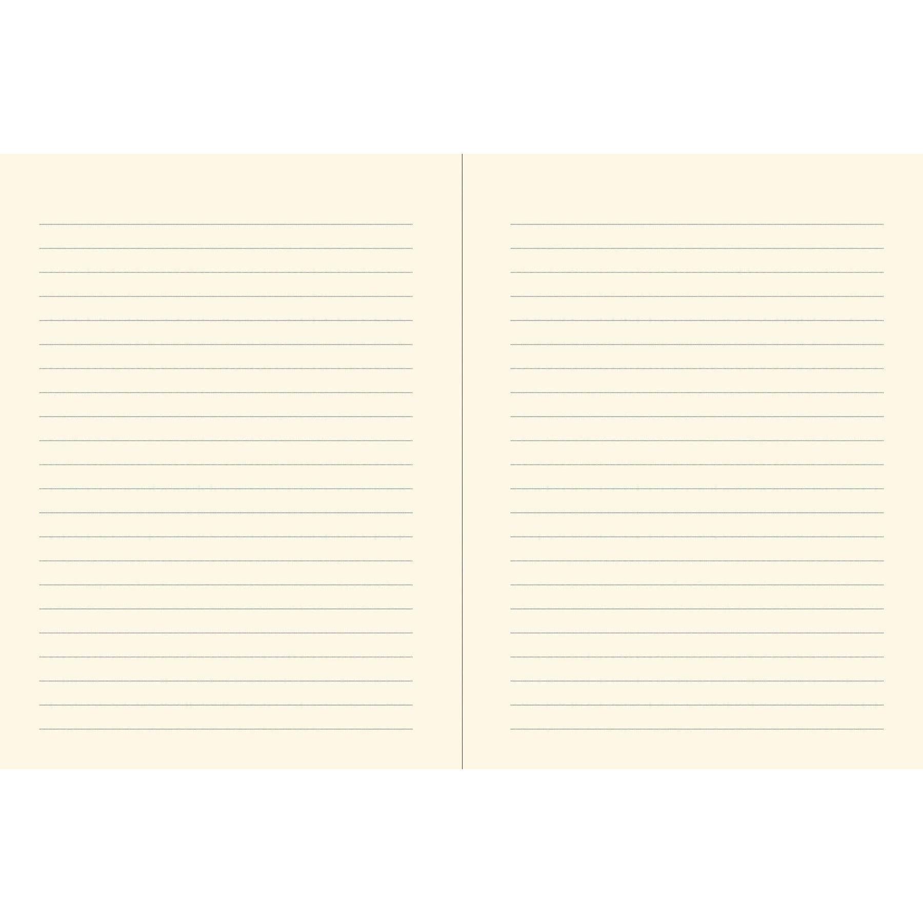Notebook with subtle horizontal lines