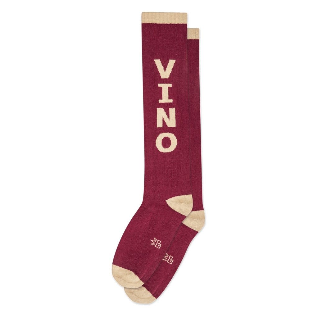 Vino Dress Unisex Knee Socks in Merlot | Wine Lover Gift
