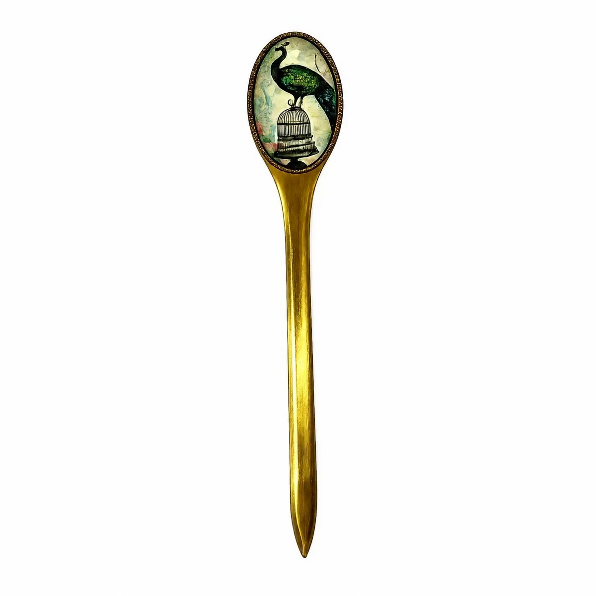 Vintage Blue Peacock Letter Opener | Giftable Desk Accessory-Value Arts-The Bullish Store