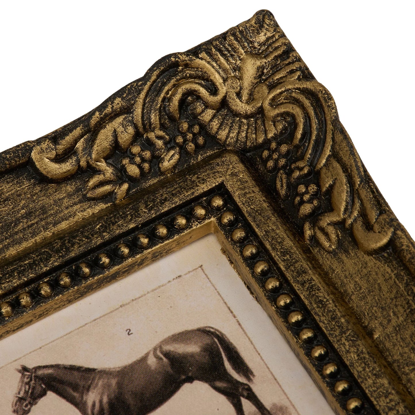 Decorative gold frame with intricate designs 