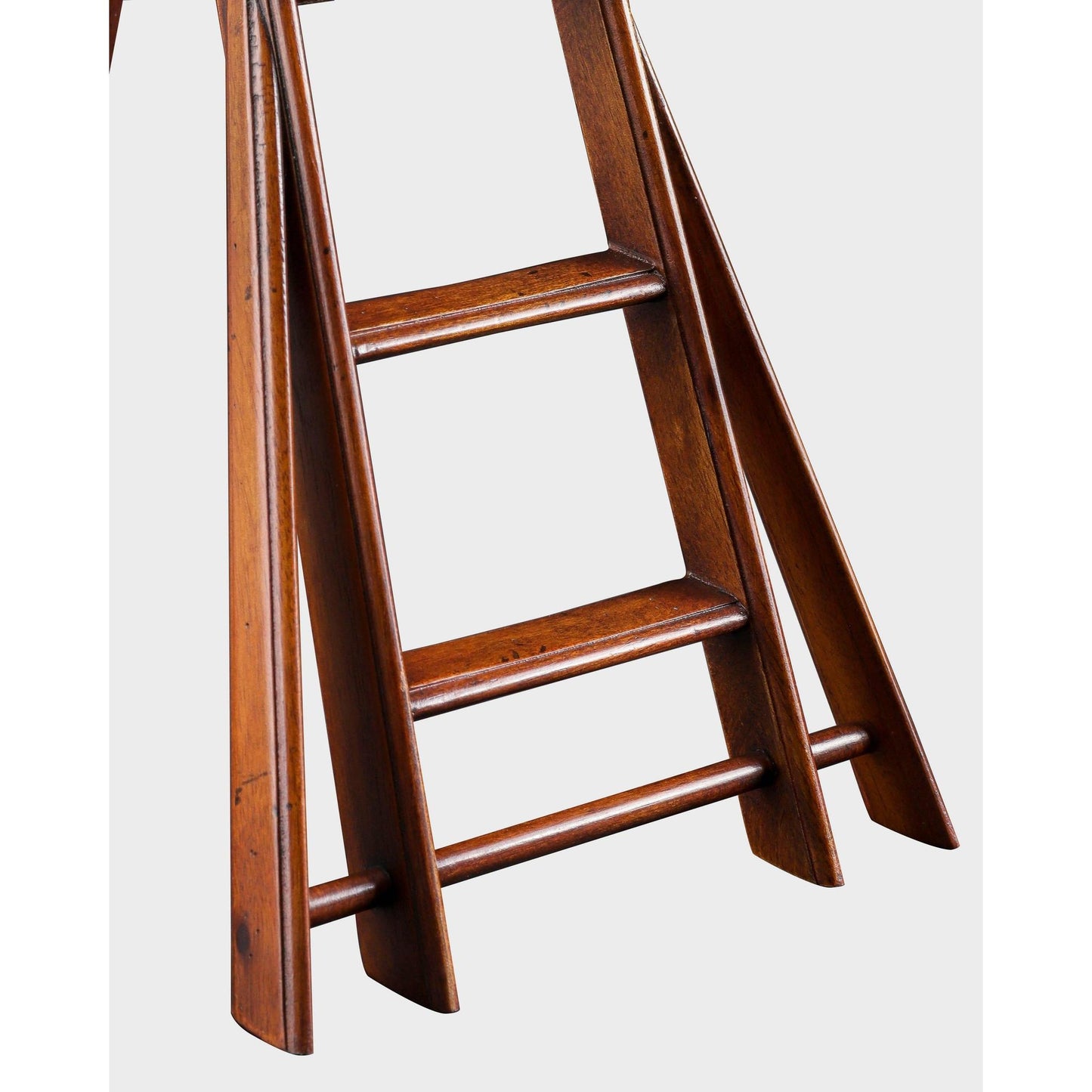 Vintage Orchard Ladder Bookshelf Decor | Miniature Reproduction Rustic Wooden Fruit Picking Ladder 14.5" Tall
