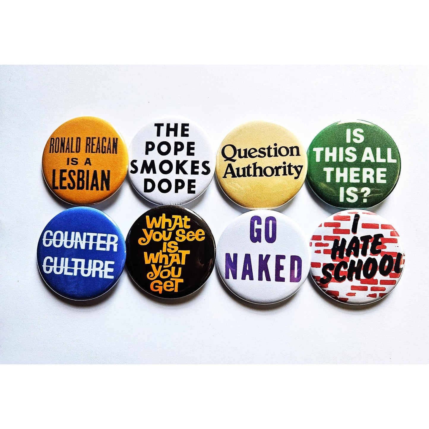 Vintage Reproduction What You See Is What You Get Small Pinback Button | 1.25" Diameter '60 '70s '80s Retro Pin