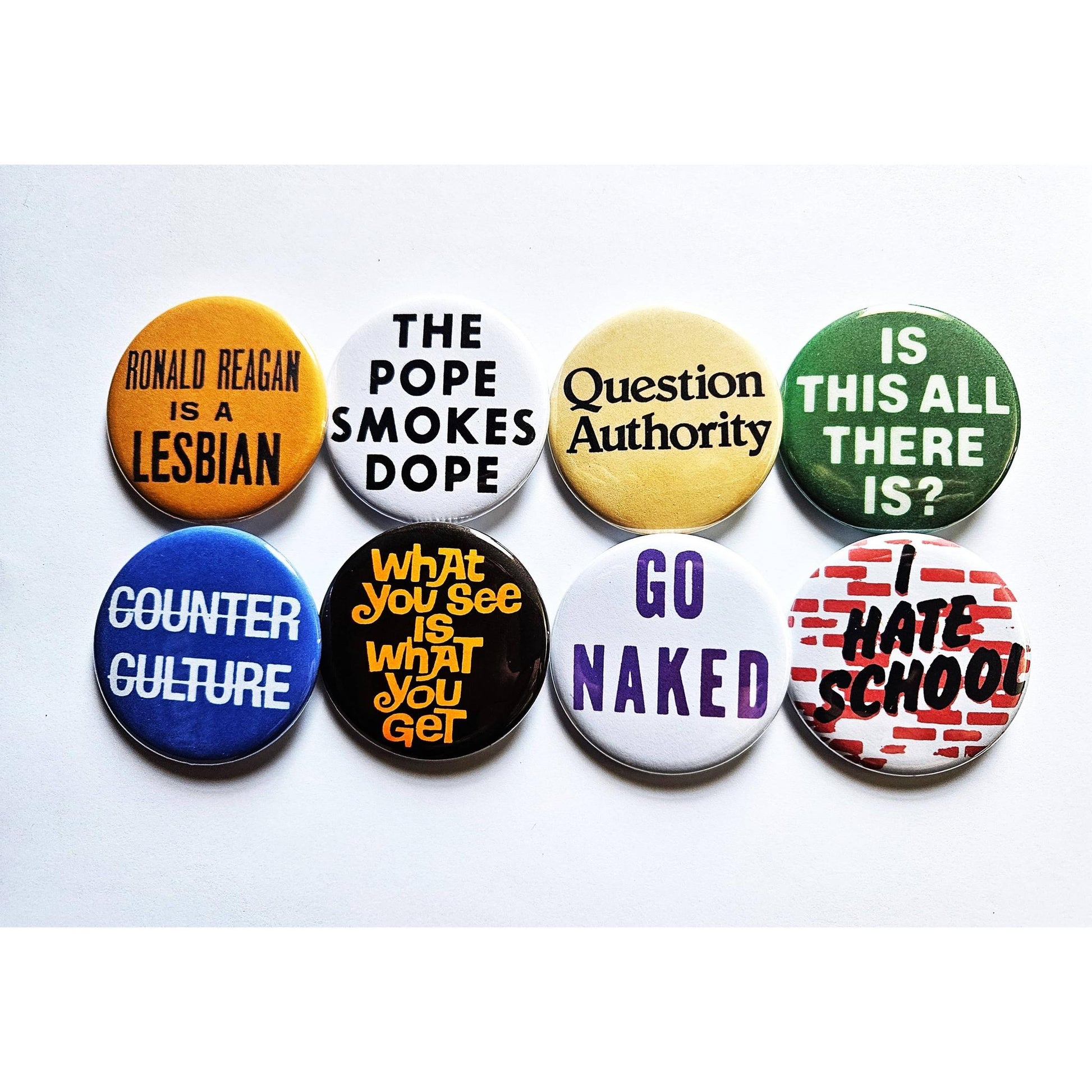 Vintage Reproduction What You See Is What You Get Small Pinback Button | 1.25" Diameter '60 '70s '80s Retro Pin