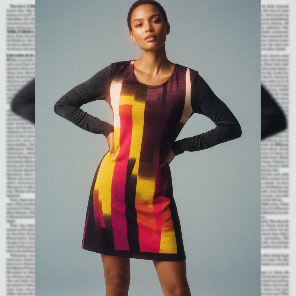 Vintage TV Color Bars Knitted Dress [Sizes SM-XL]