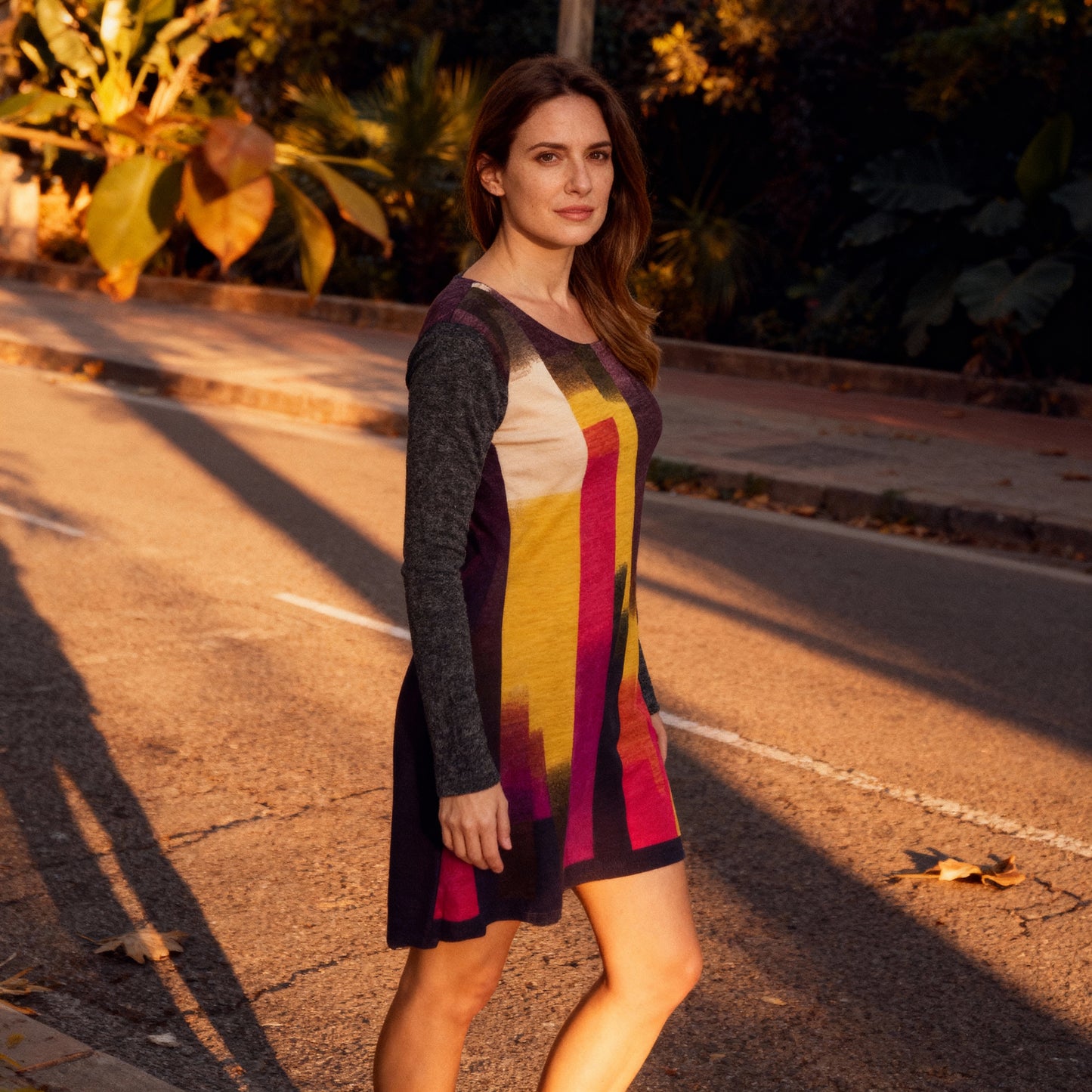 Vintage TV Color Bars Knitted Dress [Sizes SM-XL]